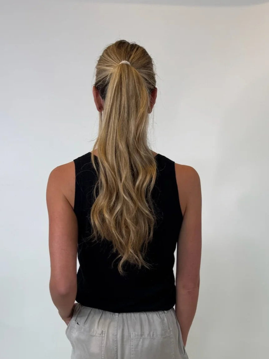 Bella Dahl | Scoop Neck Tank | Black | Back | Vagabond | Apparel | Boutique