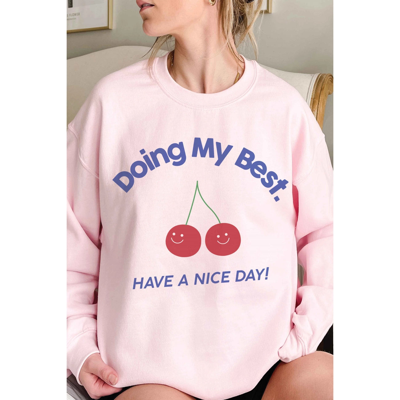 Blume & Co | Doing My Best Cherries Sweatshirt | Vagabond | Apparel | Boutique