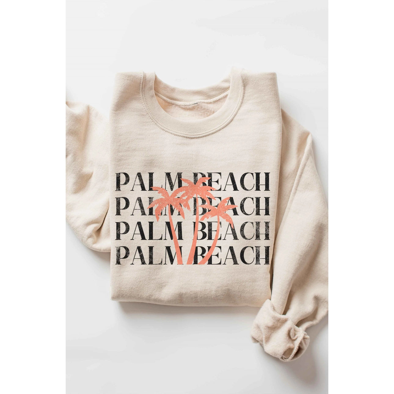 Blume & Co | Palm Beach Graphic Sweatshirt | Sand | Vagabond | Apparel | Boutique