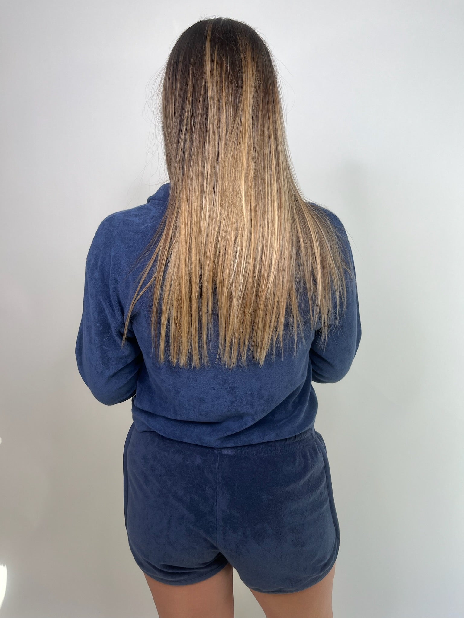 Bobi Long Sleeve Crop Polo Tee Pacific | Vagabond Apparel Boutique
