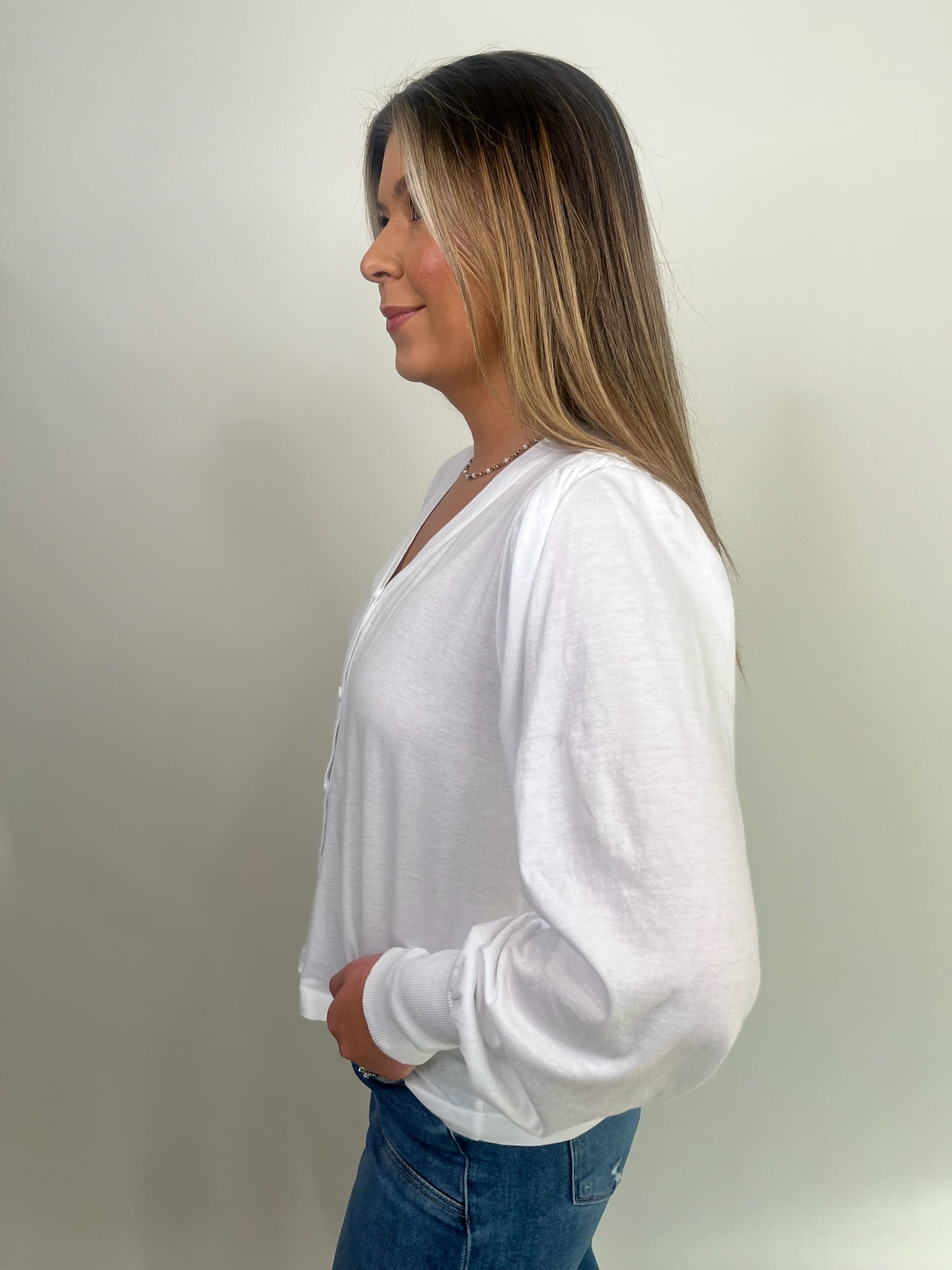 Bobi Puff Long Sleeve Cardigan | Vagabond Apparel Boutique