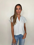 Bobi | Raglan | Flutter | Top | Blue | Front | Vagabond | Apparel | Boutique