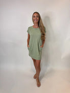 Bobi | Short Sleeve Raglan Dress | Juniper | Vagabond | Apparel | Boutique