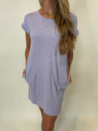 Bobi | Short Sleeve Raglan Dress | Light Lilac | Vagabond | Apparel | Boutique
