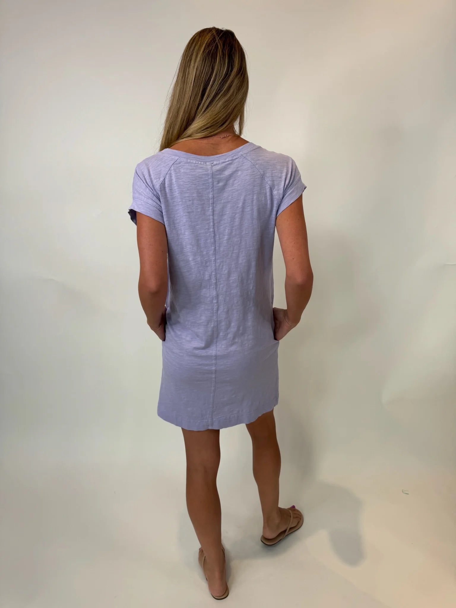 Bobi | Short Sleeve Raglan Dress | Light Lilac | Vagabond | Apparel | Boutique