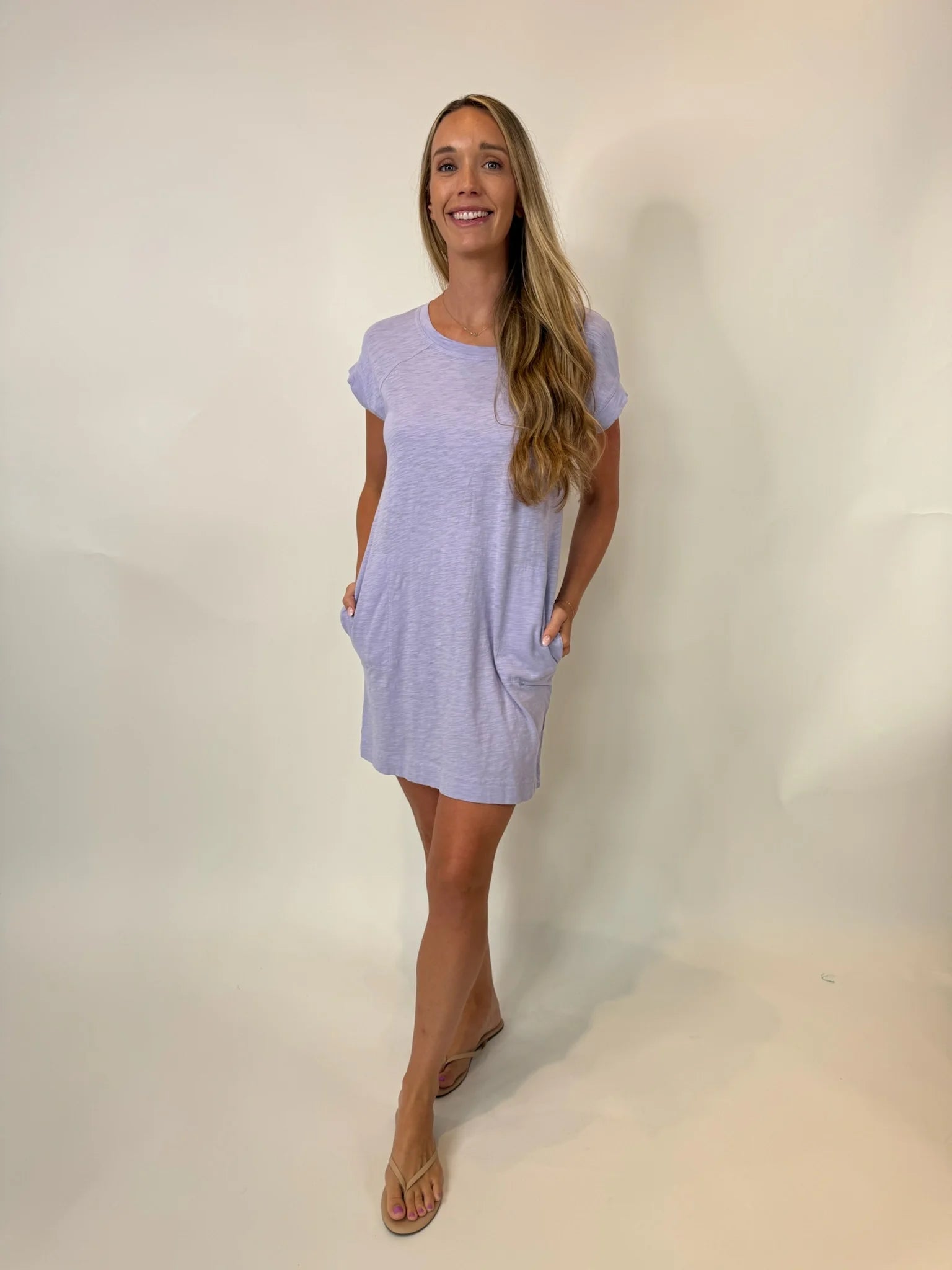 Bobi | Short Sleeve Raglan Dress | Light Lilac | Vagabond | Apparel | Boutique
