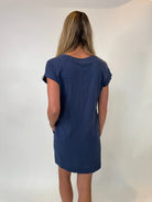Bobi | Short Sleeve Raglan Dress | Pacific Blue | Vagabond | Apparel | Boutique