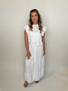Bobi | Tiered | Maxi | Skirt | White | Vagabond Apparel | Boutique