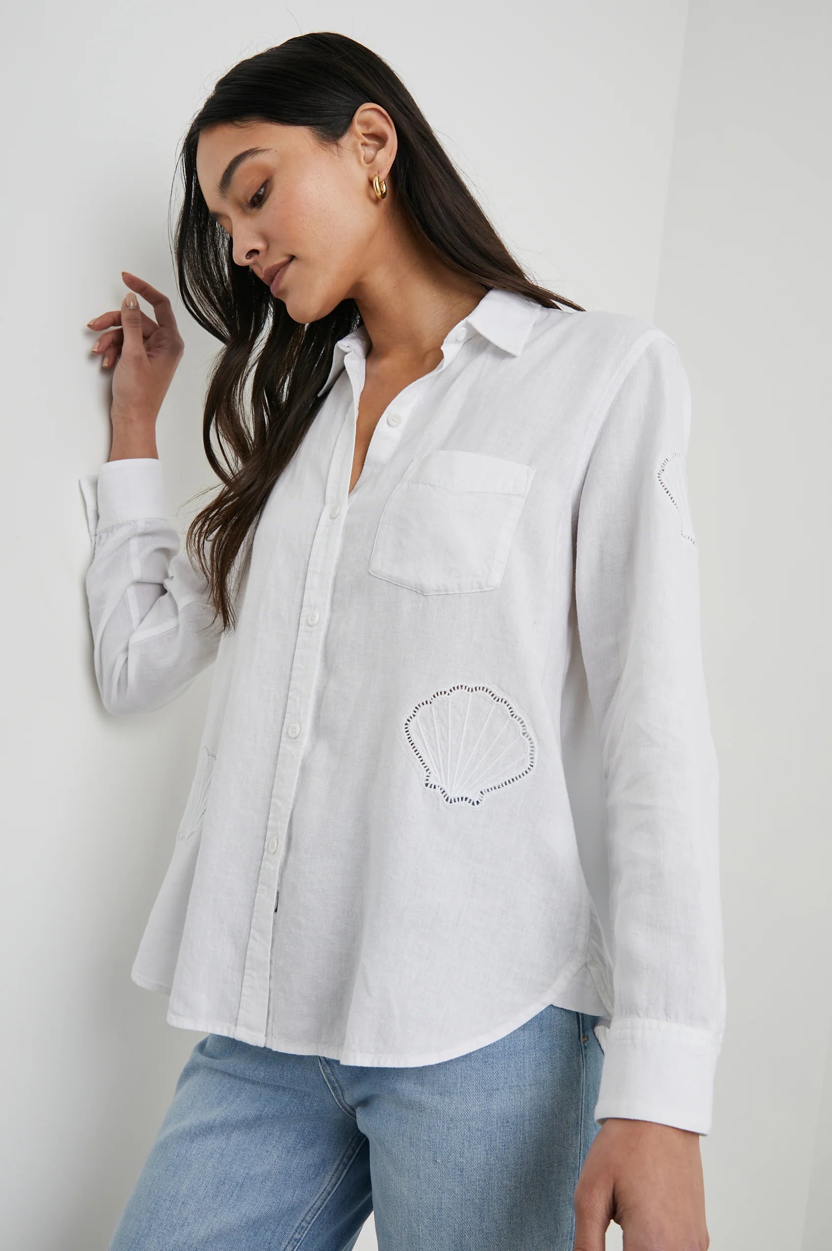 Rails Charli Top White Eyelet Shell