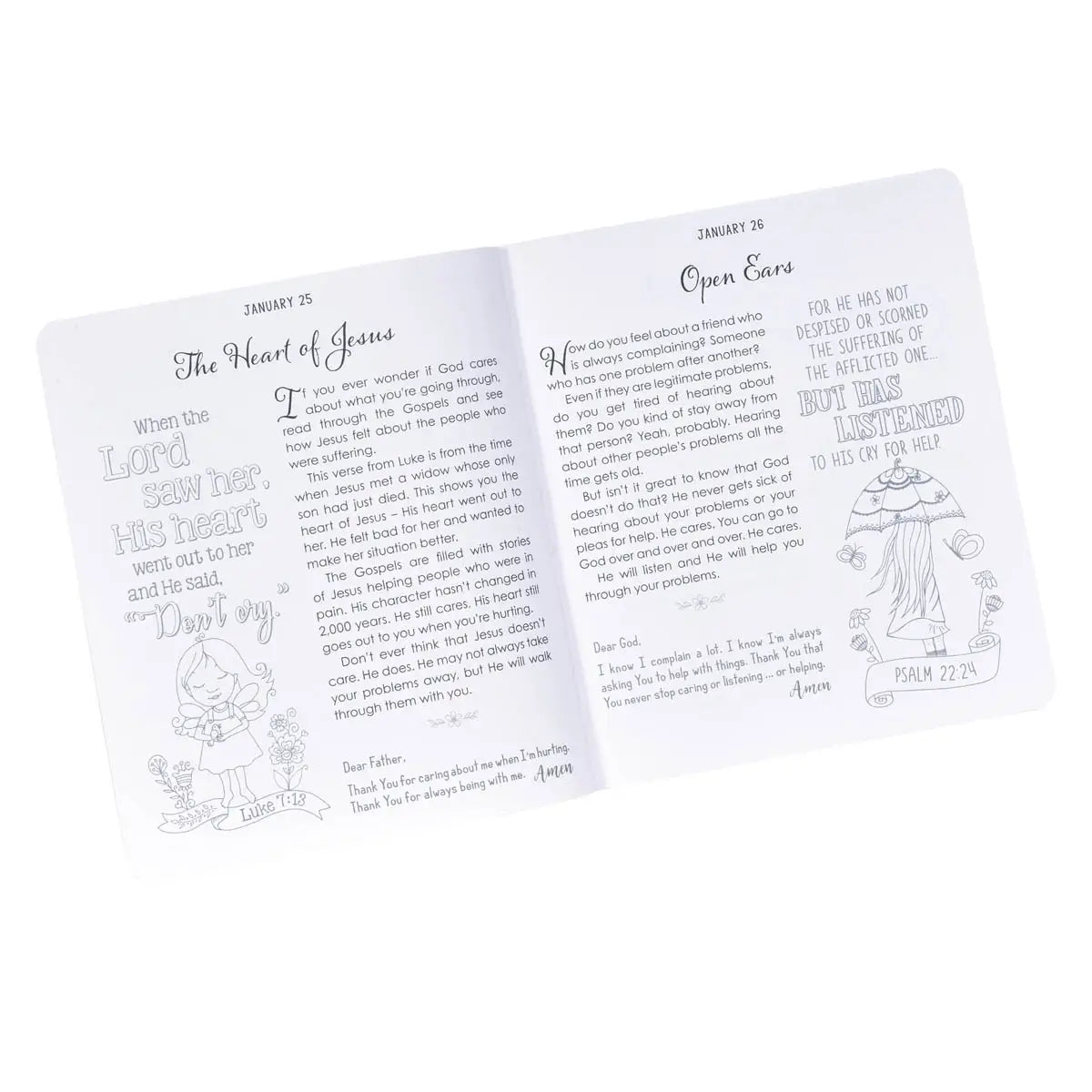 Christian Art Gift | Illustrated Devotional For Girls Softcover | Open | Vagabond | Apparel | Boutique