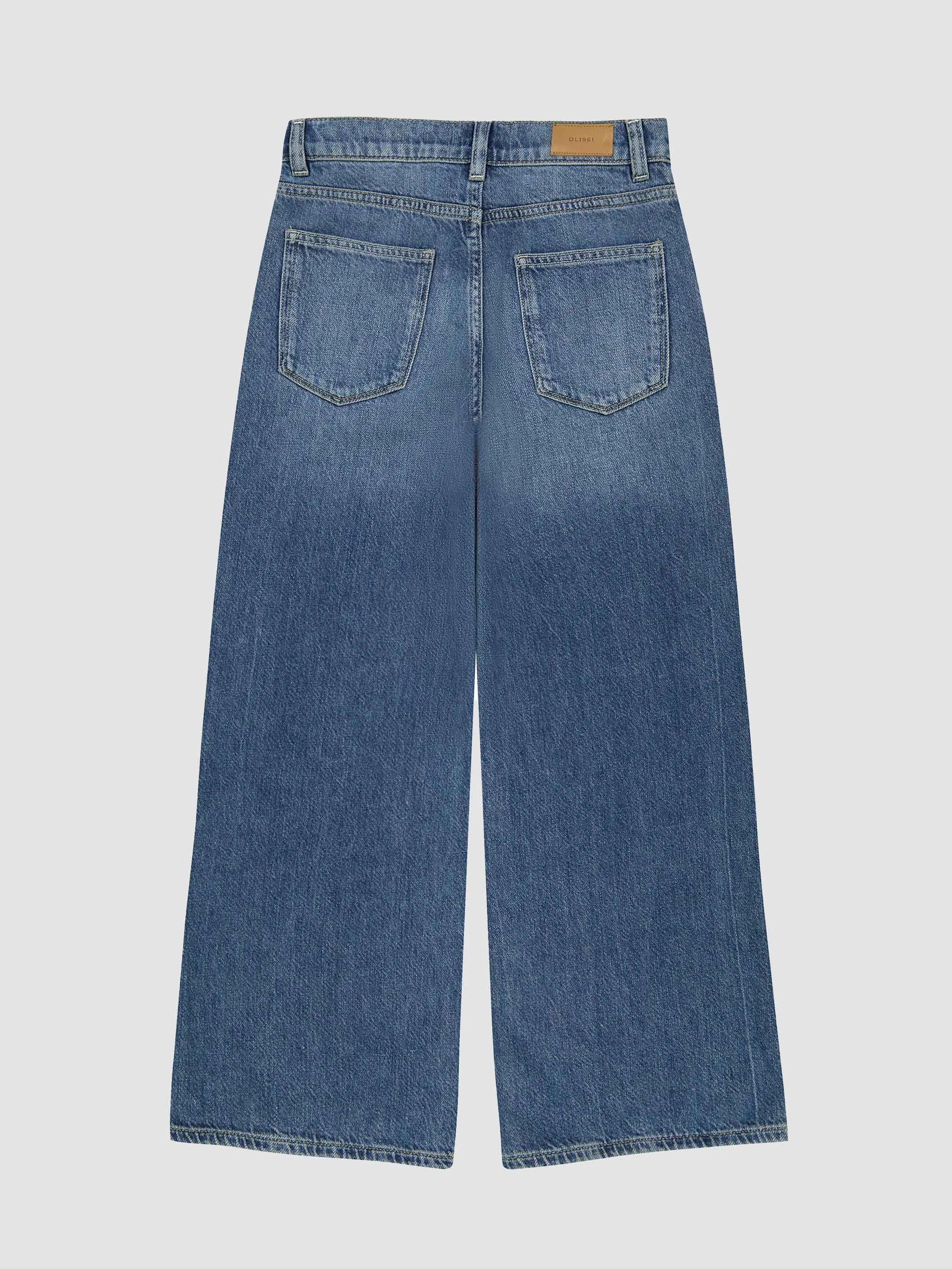 DL1961 | Girl Nini Wide Leg Low Rise Jean | Back | Flat | Vagabond | Apparel | Boutique