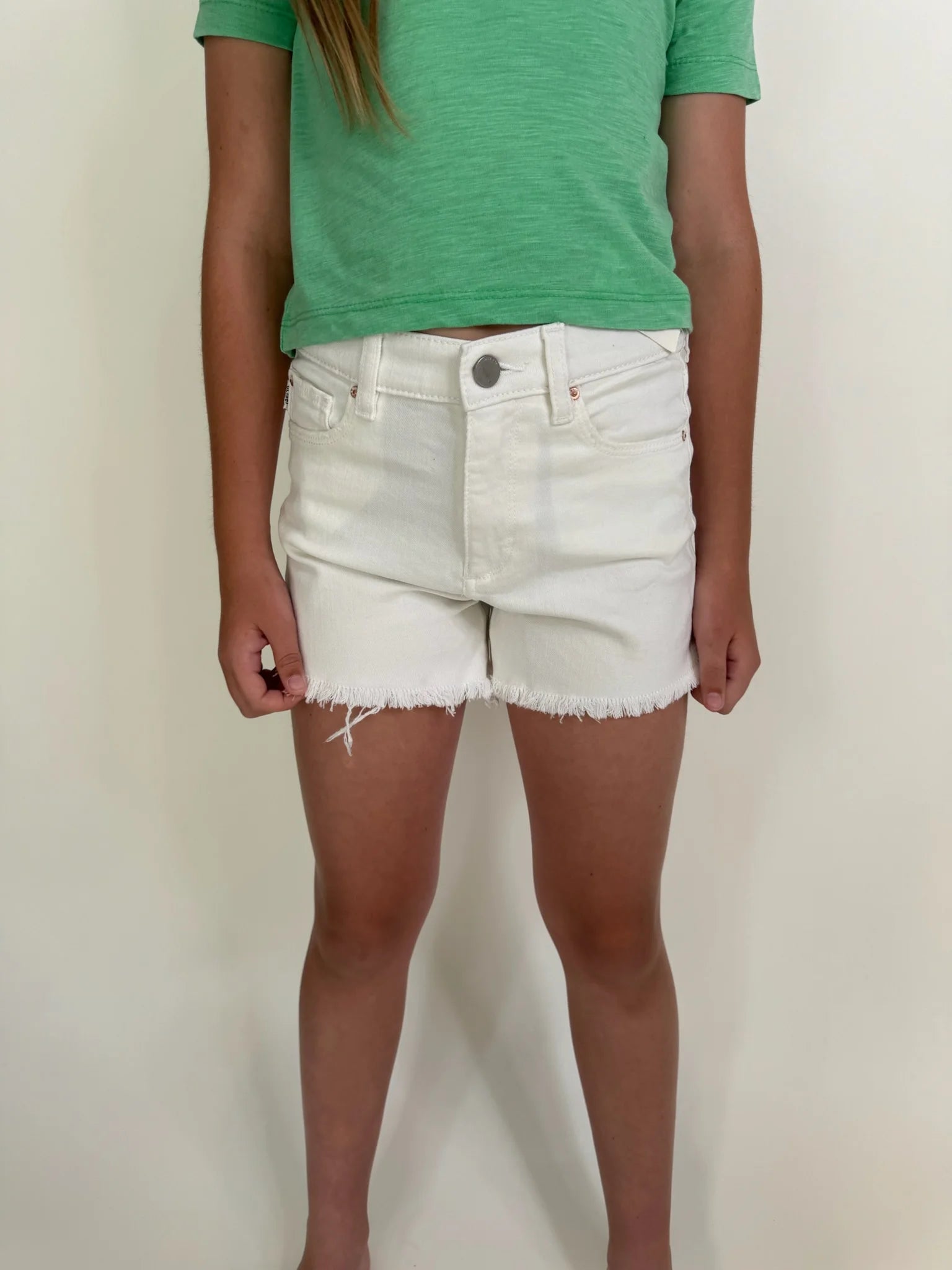 DL1961 | Toddler | Lucy | Short | White | Front | Vagabond | Apparel | Boutique