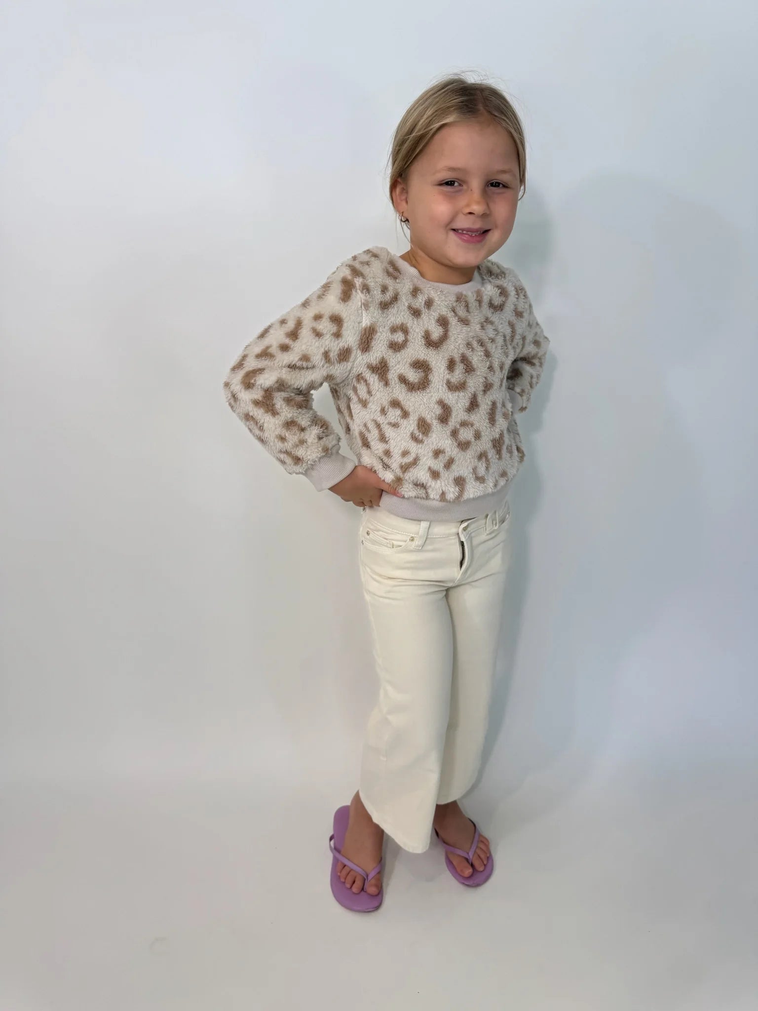 DL1961 Toddler | Lily Wide Leg Jean Manilla | Model | Vagabond | Apparel | Boutique