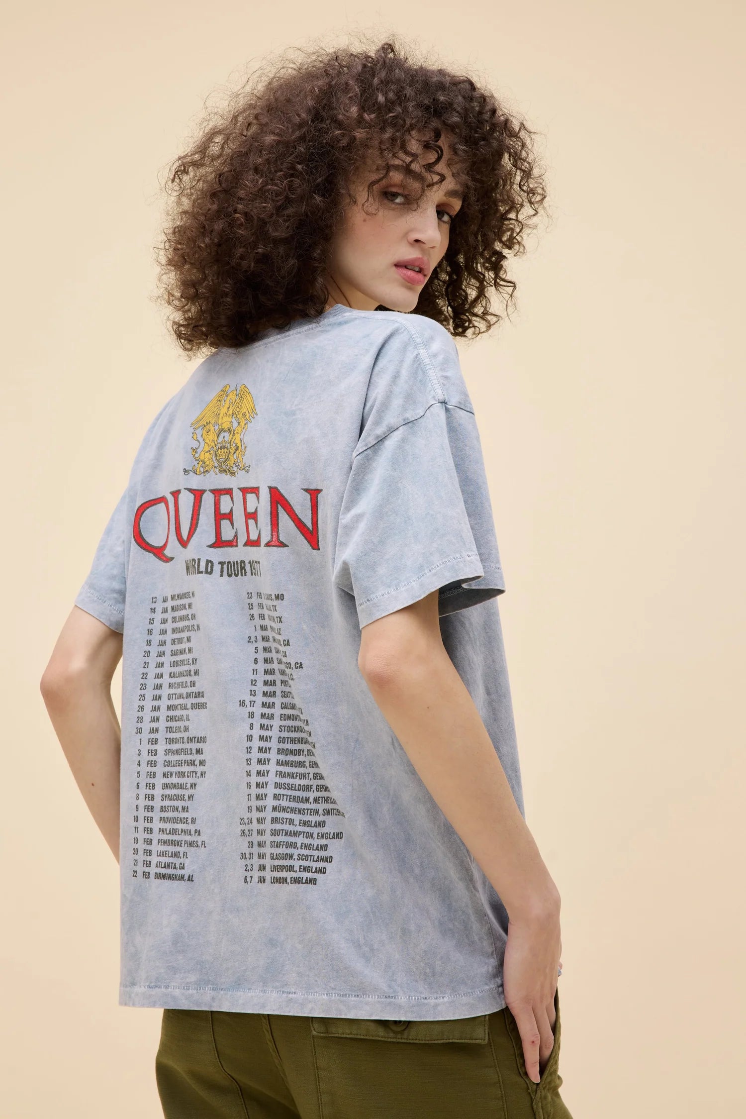 Daydreamer | Queen World Tour 1977 Merch Tee | Back | Vagabond | Apparel | Boutique