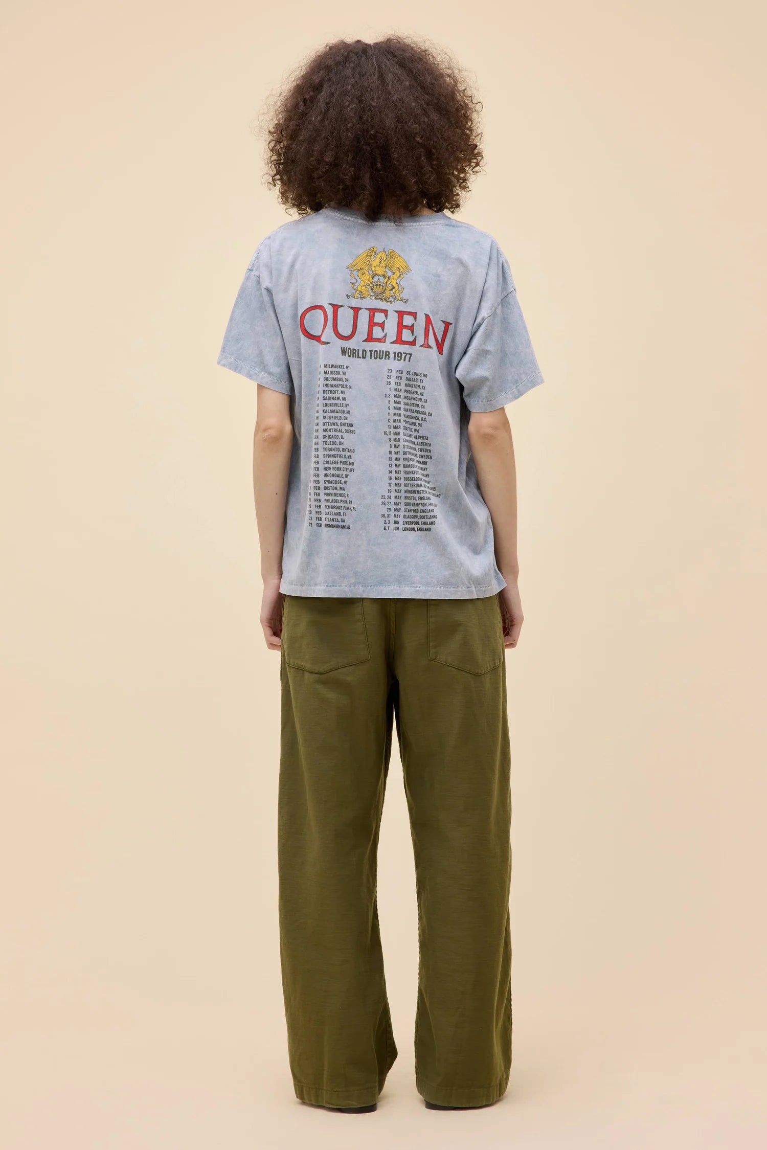 Daydreamer | Queen World Tour 1977 Merch Tee | Full Back | Vagabond | Apparel | Boutique