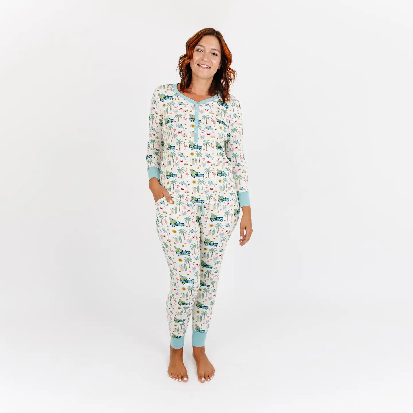 Emerson & Friends | Adult Coastal Christmas Sleep Shirt | Model | Vagabond | Apparel | Boutique