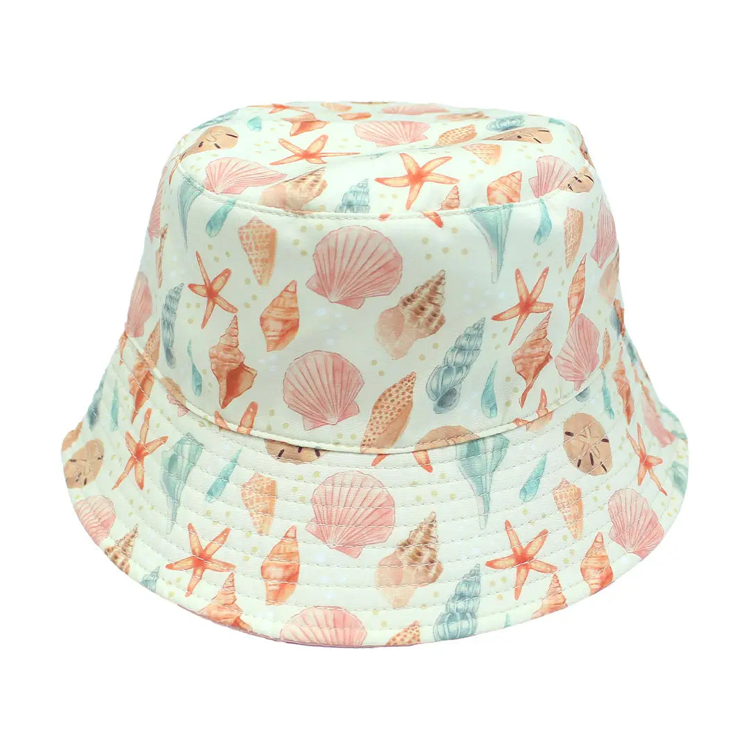 Emerson & Friends | Sandy Seashells Reversible Bucket Hat | Shells | Vagabond | Apparel | Boutique