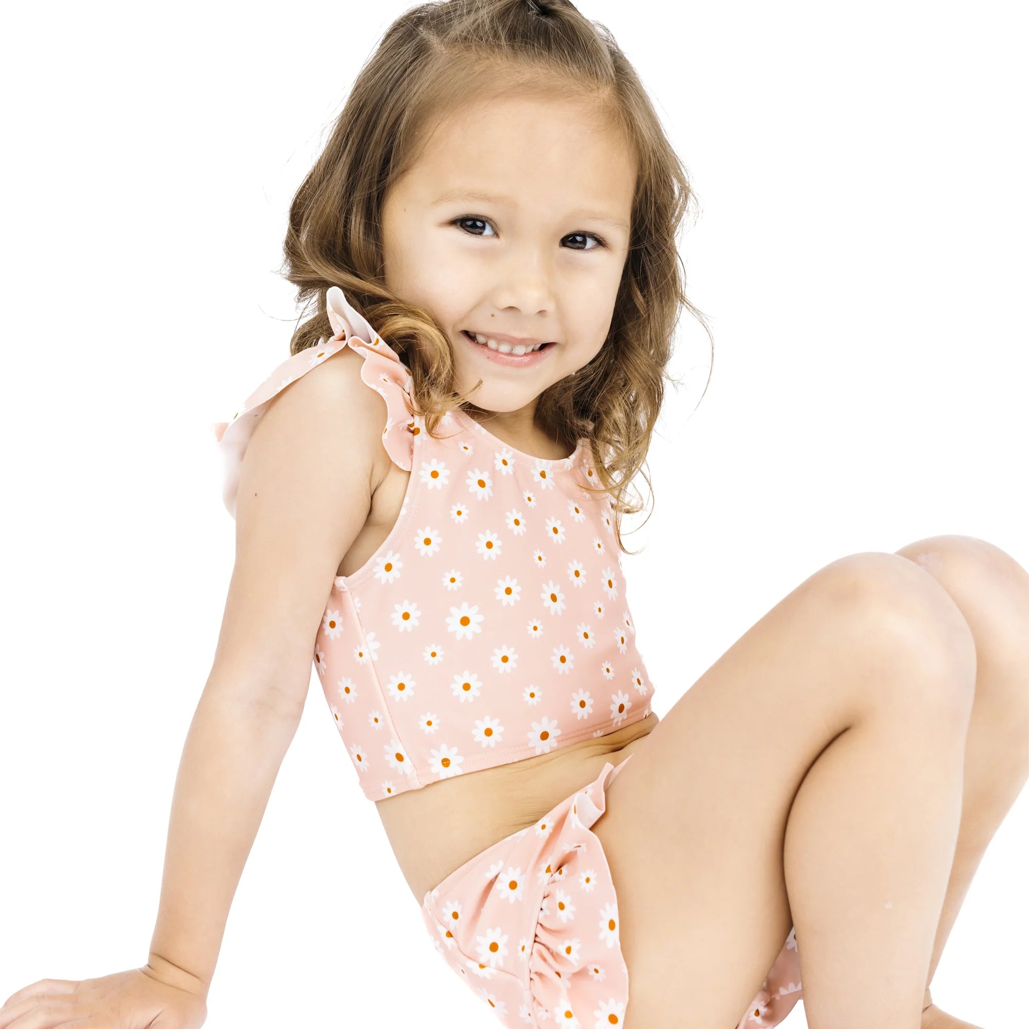 Emerson & Friends | Pink Daisy Flutter Bikini Swimsuit | side | Vagabond | Apparel | Boutique