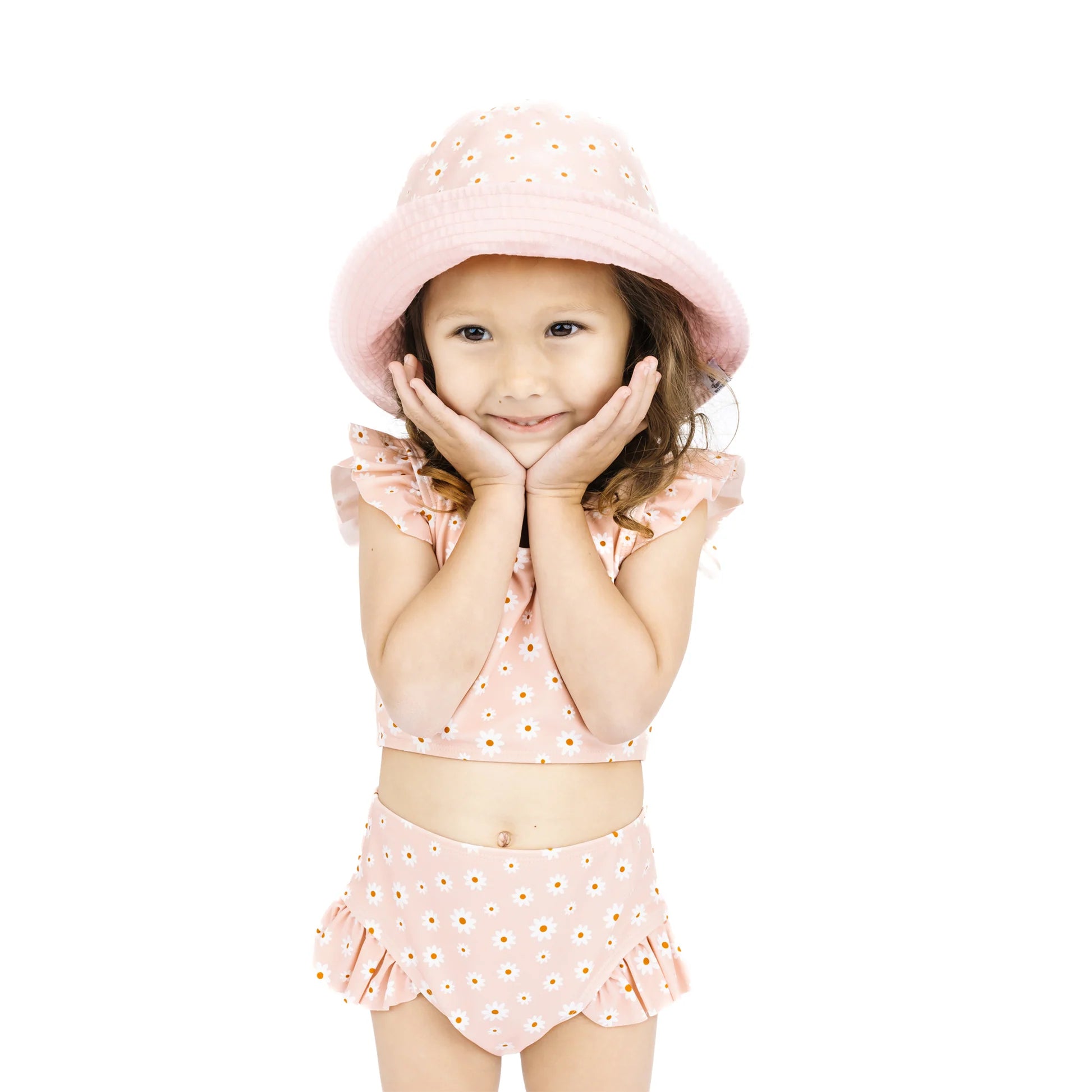 Emerson & Friends | Pink Daisy Reversible Bucket Hat | Vagabond | Apparel | Boutique