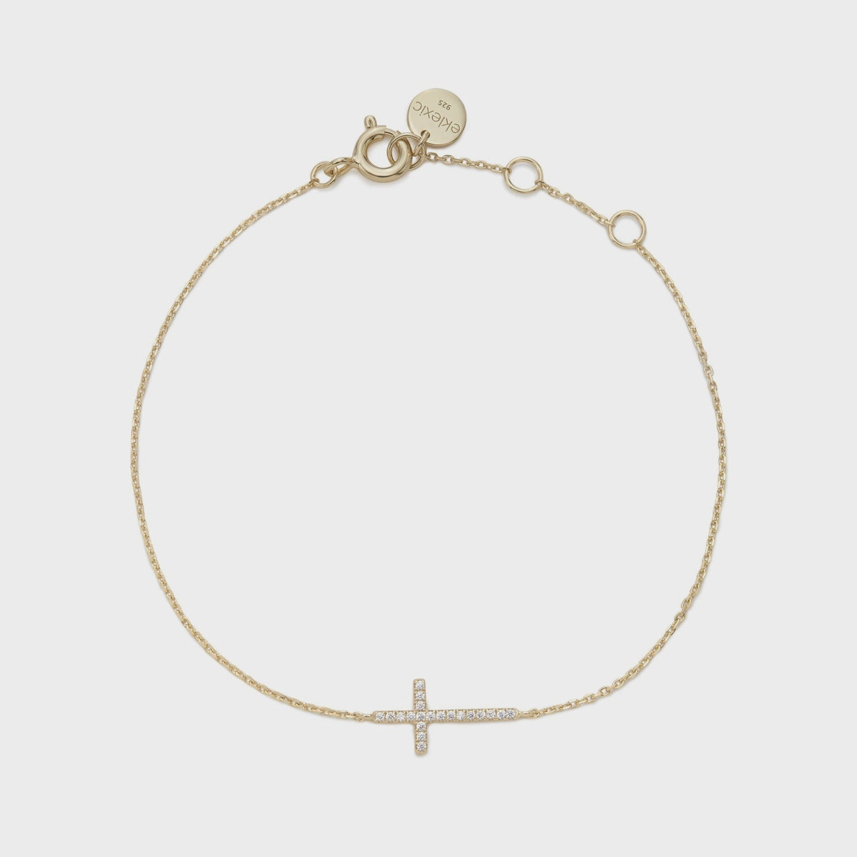 Eklexic | Horizontal CZ Cross Bracelet | Vagabond | Apparel | Boutique