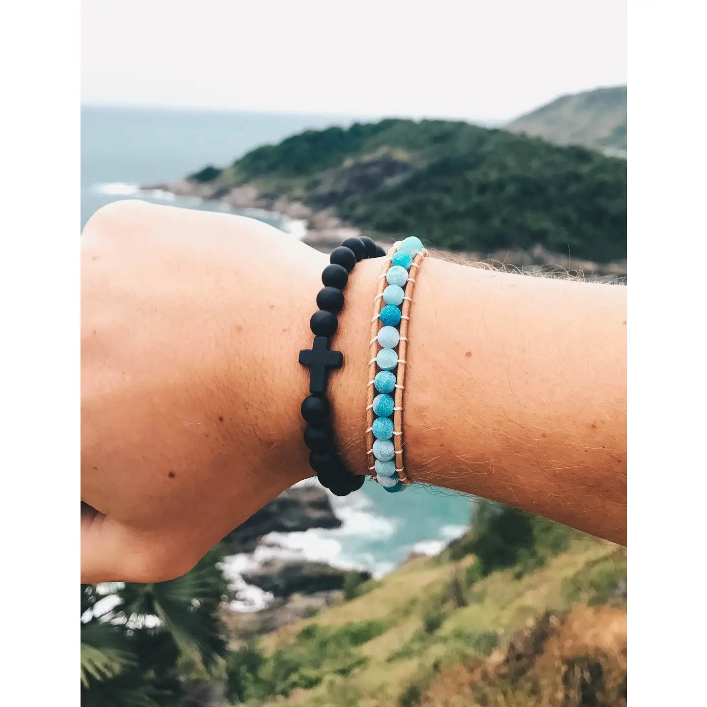 Elevated Faith | Cross Bracelet | Black | Model | Vagabond | Apparel | Boutique