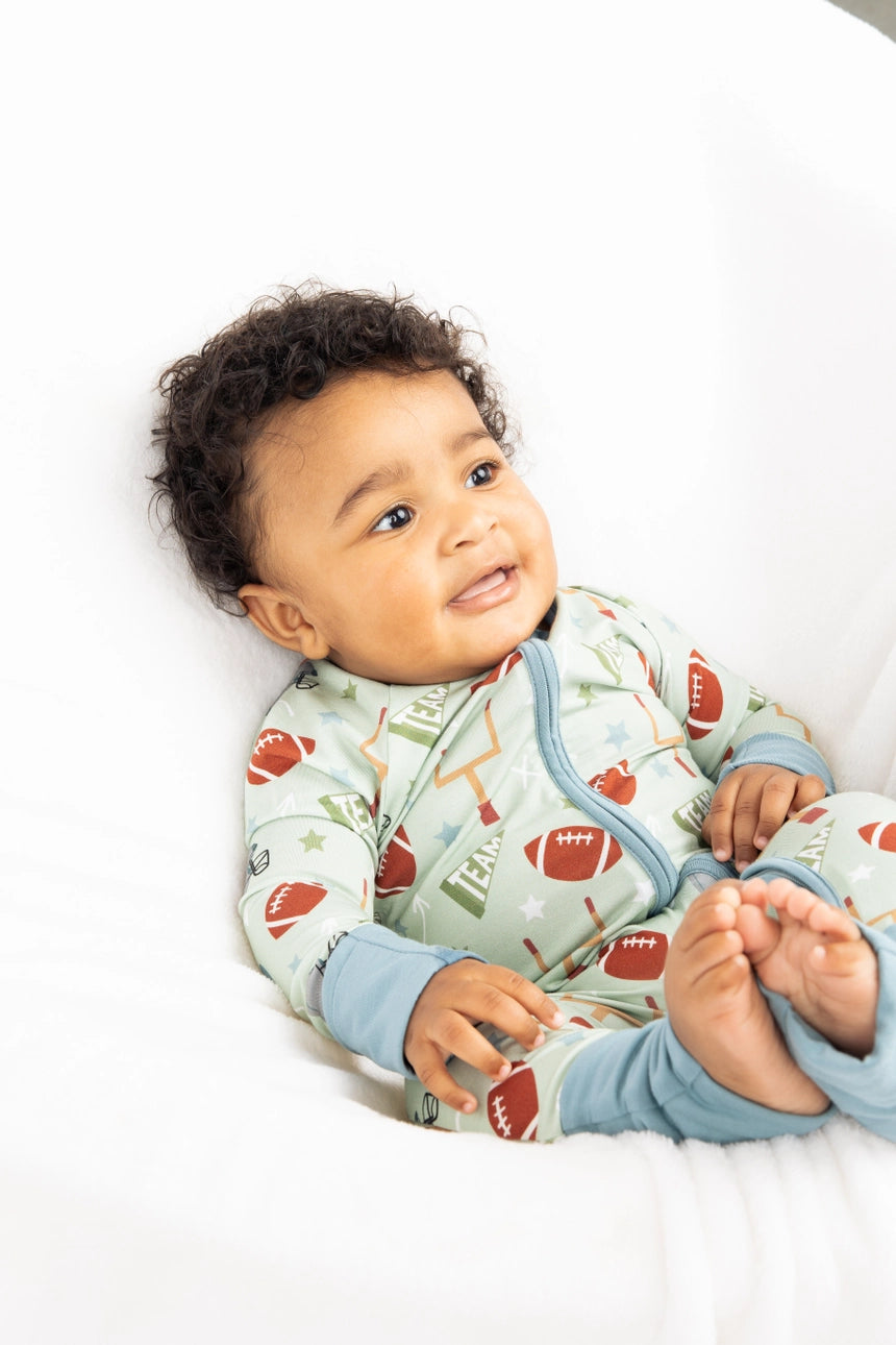 Emerson & Friends | Football Convertible PJ | Model | Vagabond | Apparel | Boutique