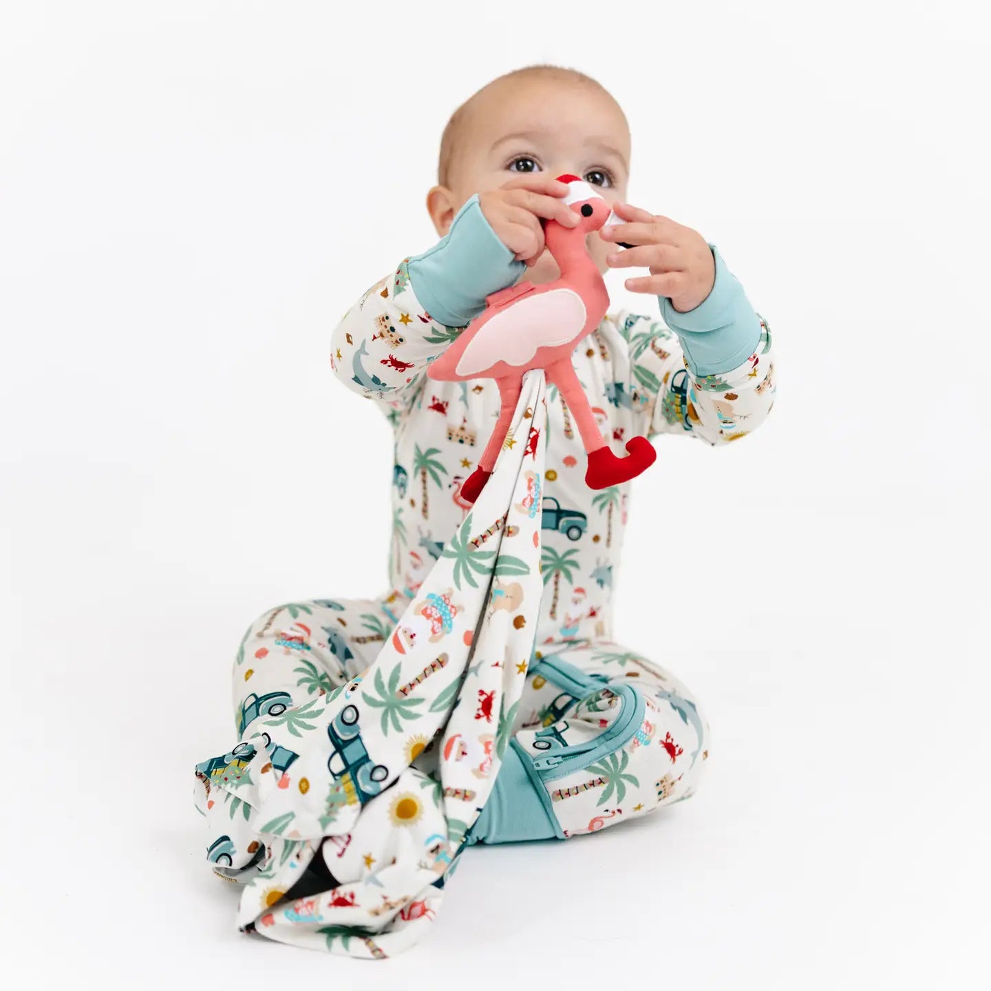 Emerson & Friends | Coastal Christmas Flamingo Lovey | Model | Vagabond | Apparel | Boutique