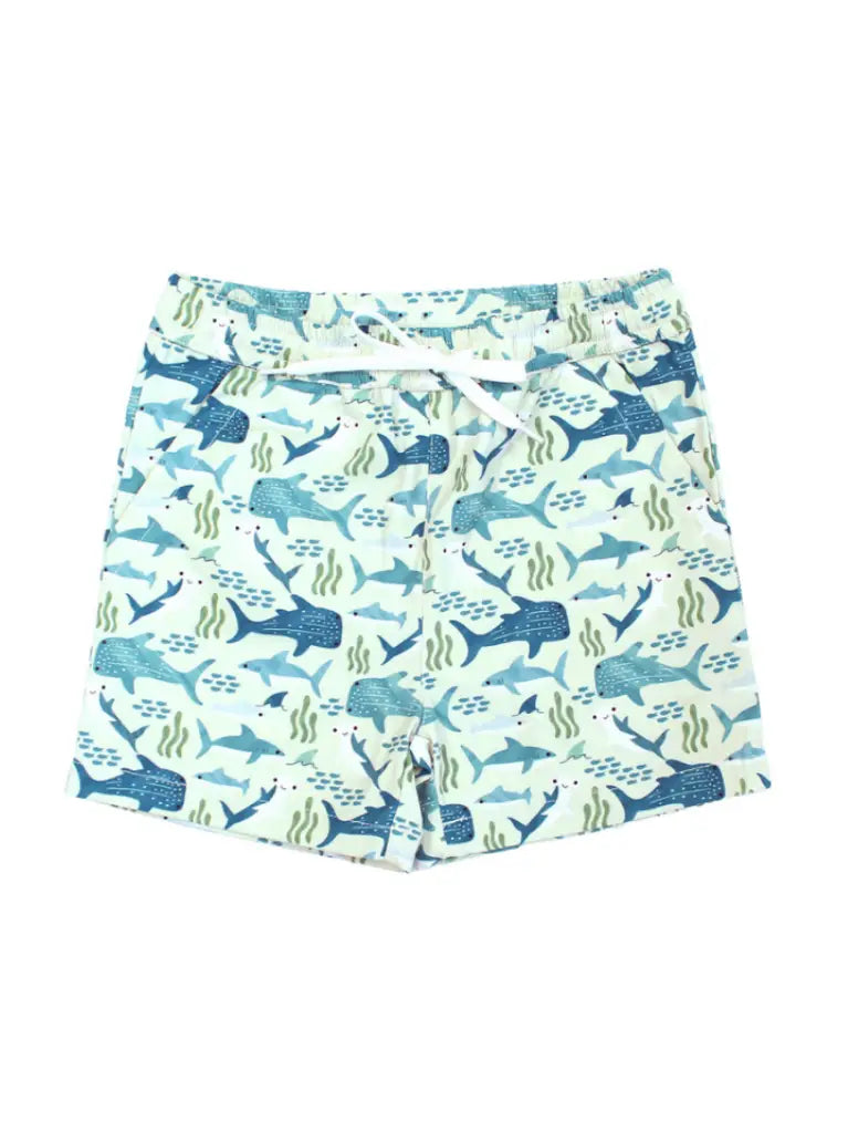 Emerson & Friends | Shark Friends Swim Trunks | Vagabond | Apparel | Boutique