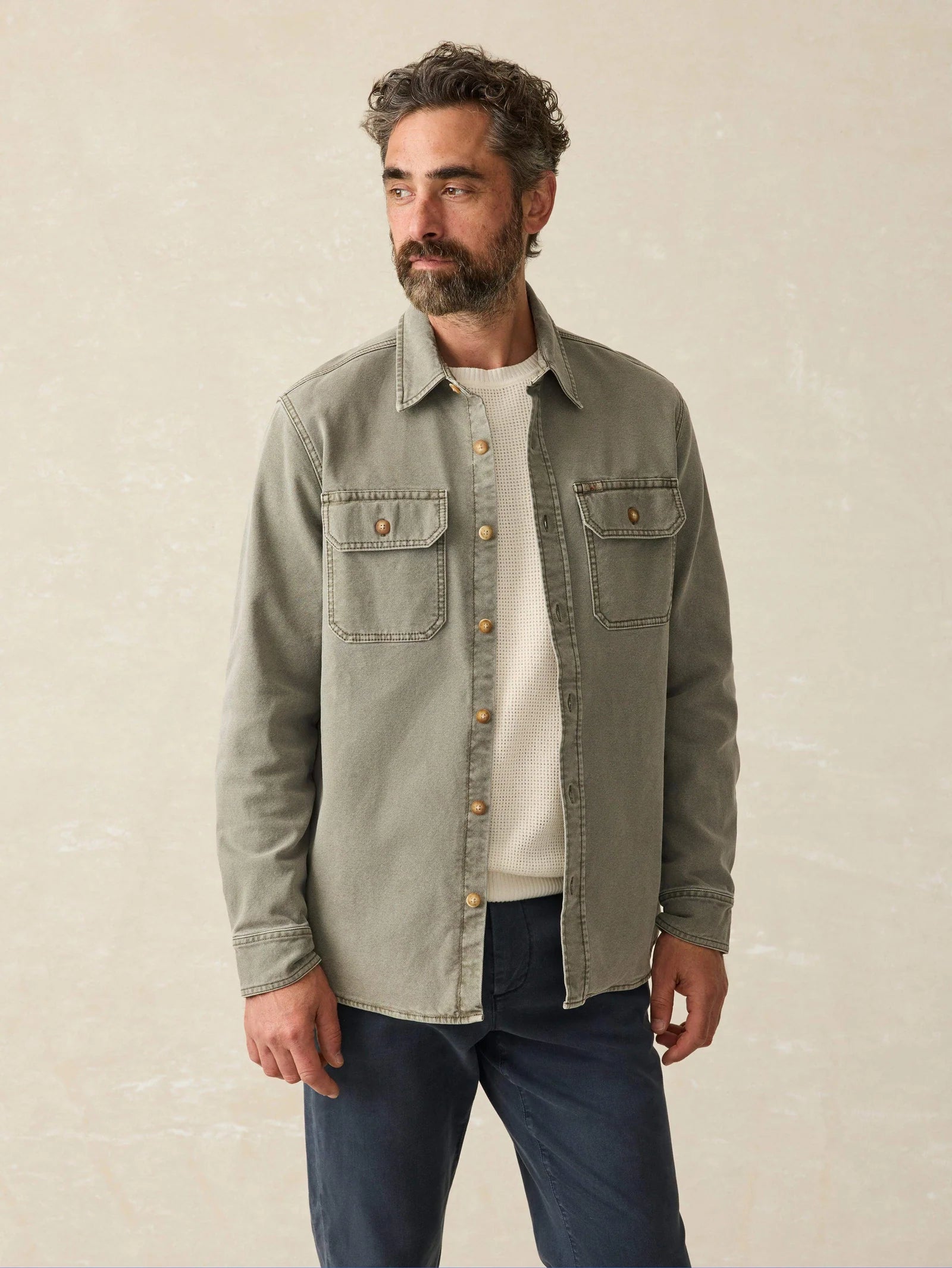 Faherty Men | Sunwashed Canvas CPO | Vagabond | Apparel | Boutique