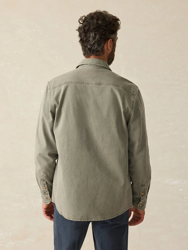 Faherty Men | Sunwashed Canvas CPO | Back | Vagabond | Apparel | Boutique