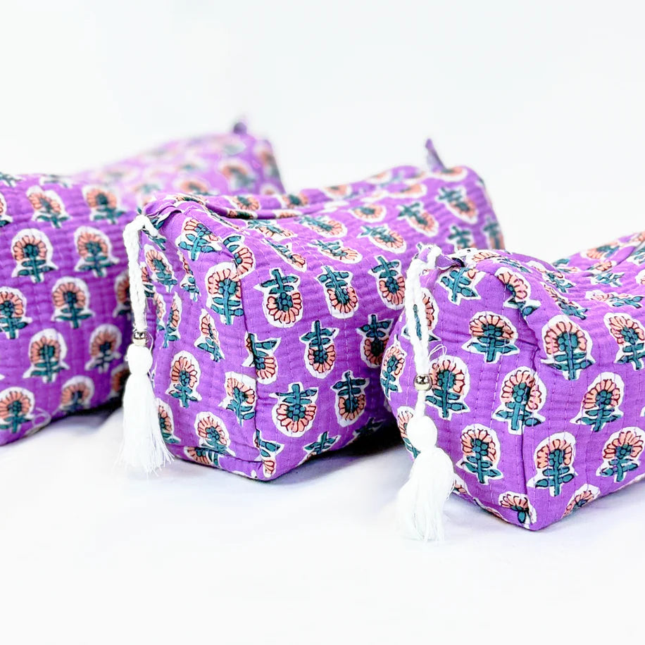 Farylina | Toiletry Set | Purple Flower | Vagabond | Apparel | Boutique
