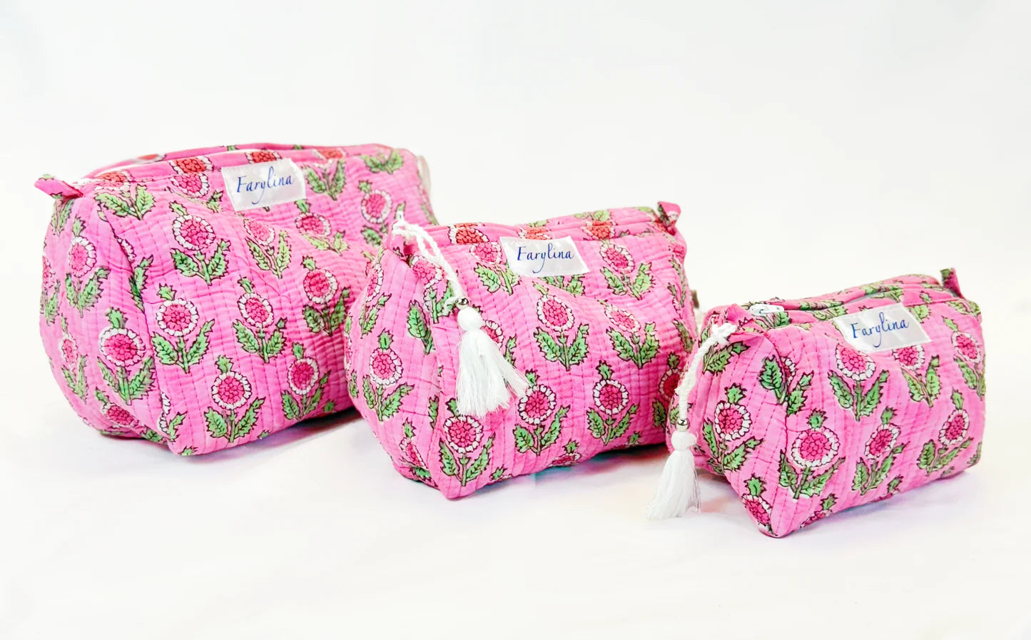 Farylina | Toiletry Set | Pink Flower | Vagabond | Apparel | Boutique