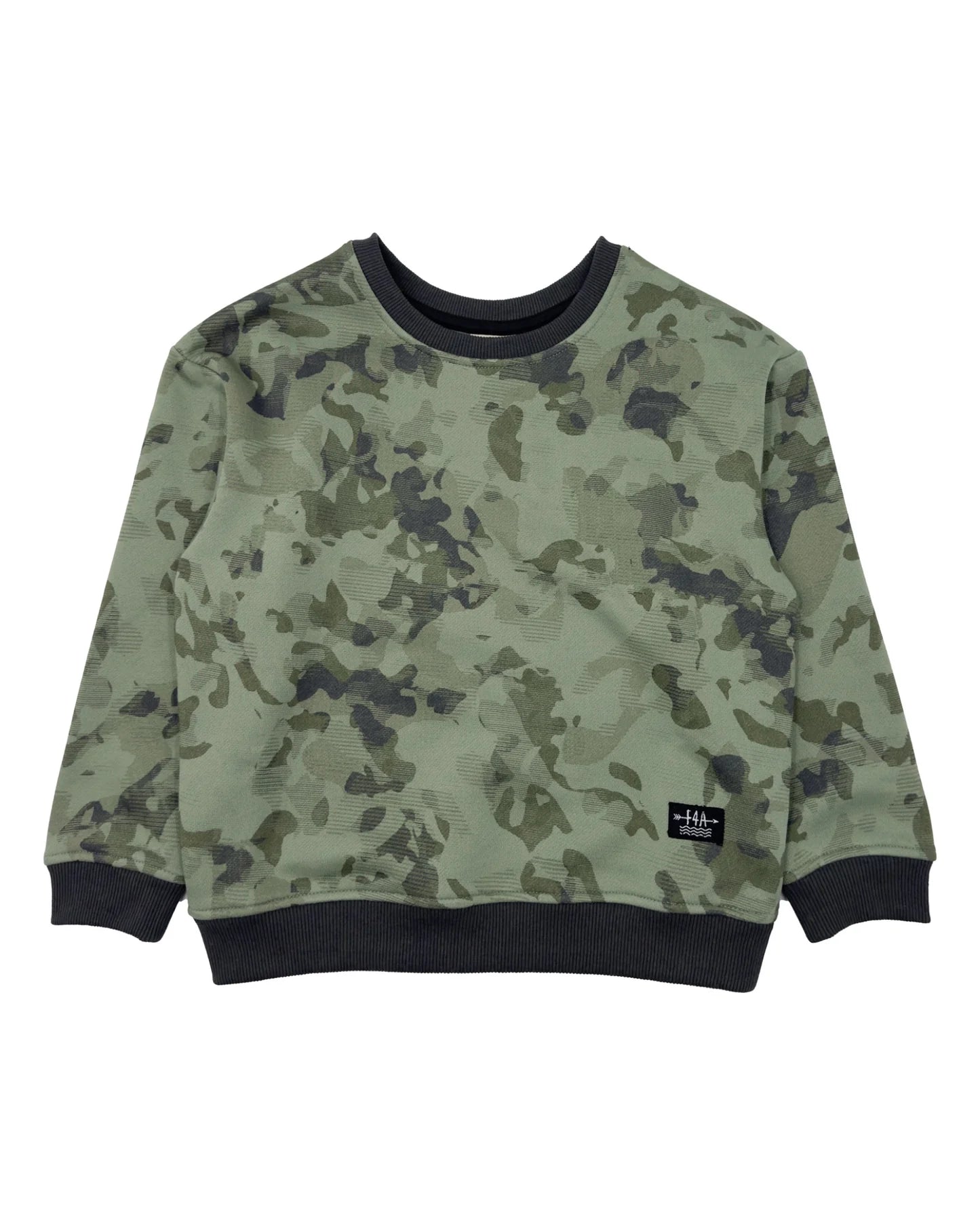 Feather 4 Arrow | Ryder Camo Sweatshirt | Oil Green | Vagabond | Apparel | Boutique