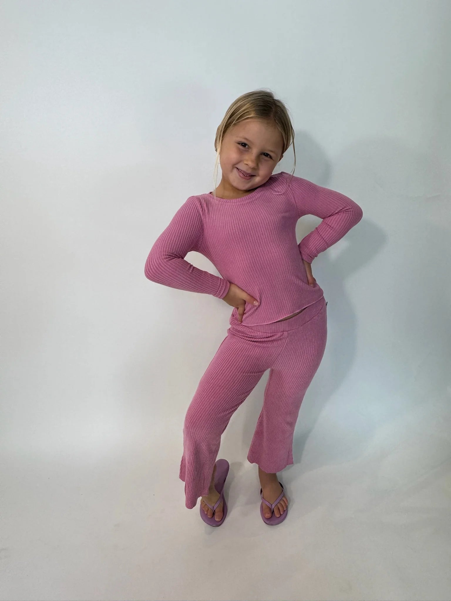 Feather 4 Arrow | Meadow Bell Bottom | Model | Pink | Vagabond | Apparel | Boutique