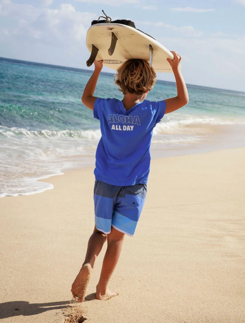 Feather 4 Arrow | Scallop Boardshort | Navy | Lifestyle | Vagabond | Apparel | Boutique