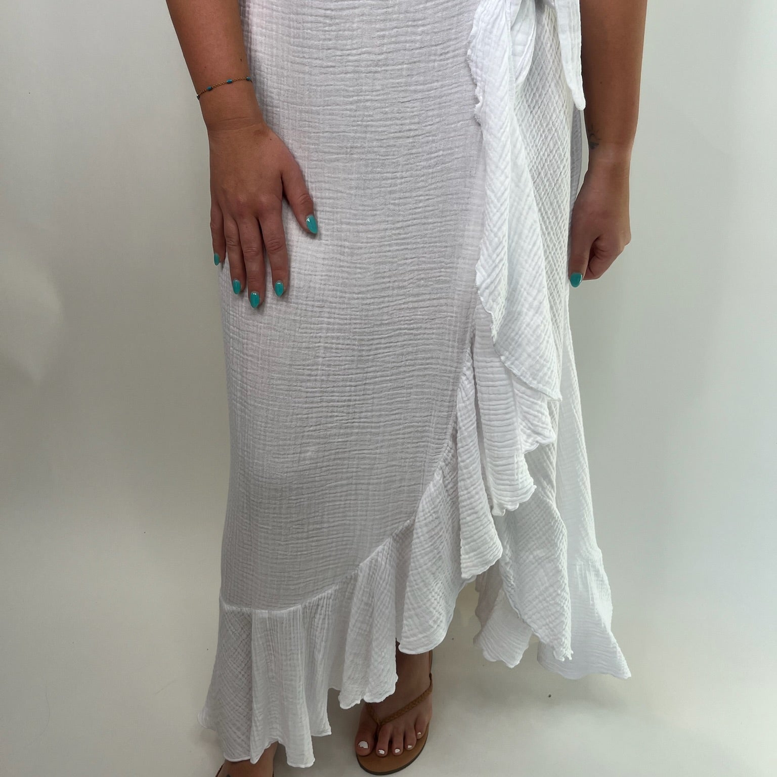 Felicite Ruffle Maxi Wrap Skirt | Vagabond Apparel Boutique