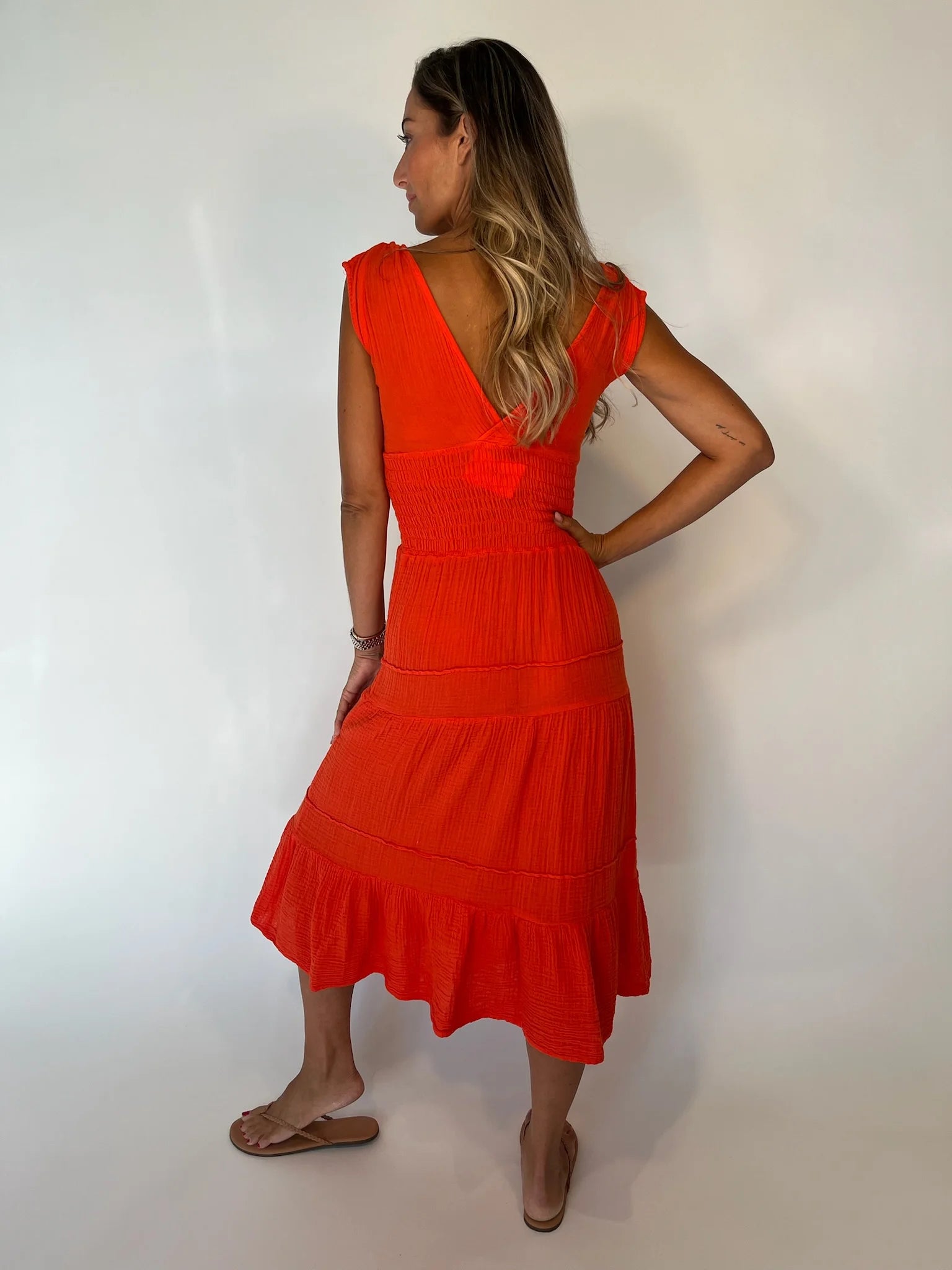 Felicite | Smocked Maxi Dress | Cherry | Vagabond | Apparel | Boutique