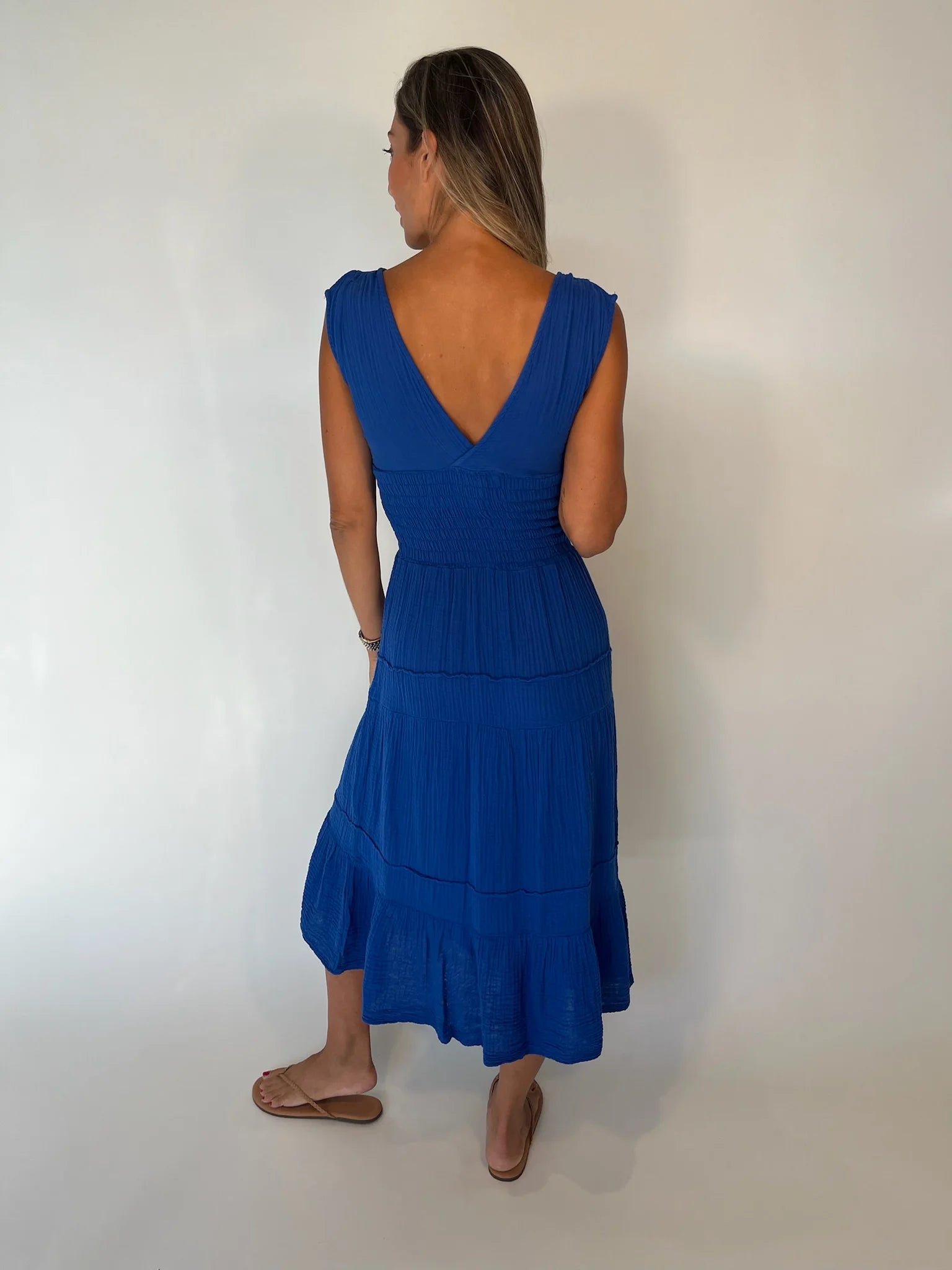 Felicite | Smocked Maxi Dress | Electric Blue | Vagabond | Apparel | Boutique