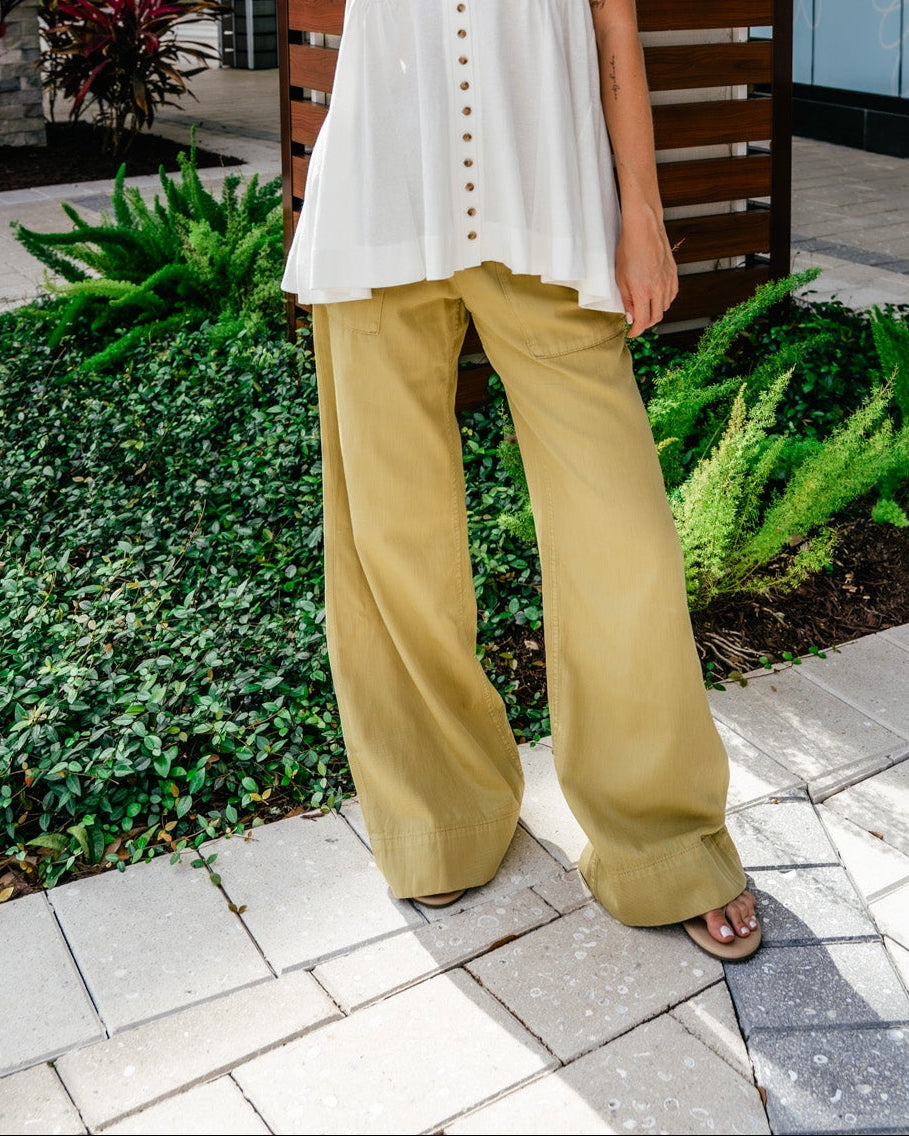 Free People | Breezy Denim Pull On Pant | Antelope | Vagabond | Apparel | Boutique