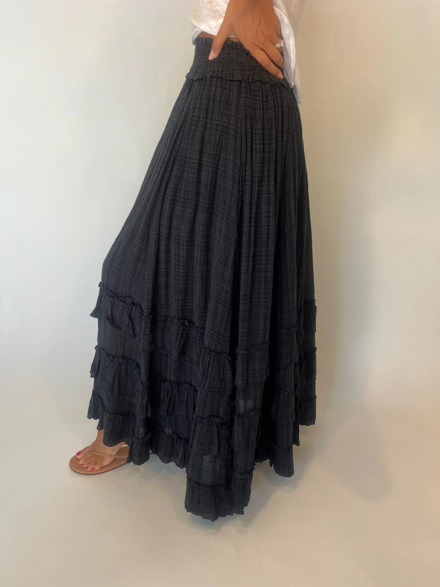 Free People | Brynn Maxi Skirt | Black | Vagabond | Apparel | Boutique