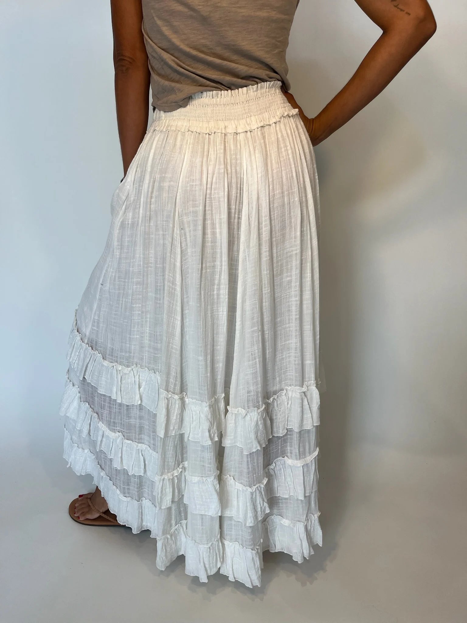 Free People | Brynn Maxi Skirt | White | Vagabond | Apparel | Boutique