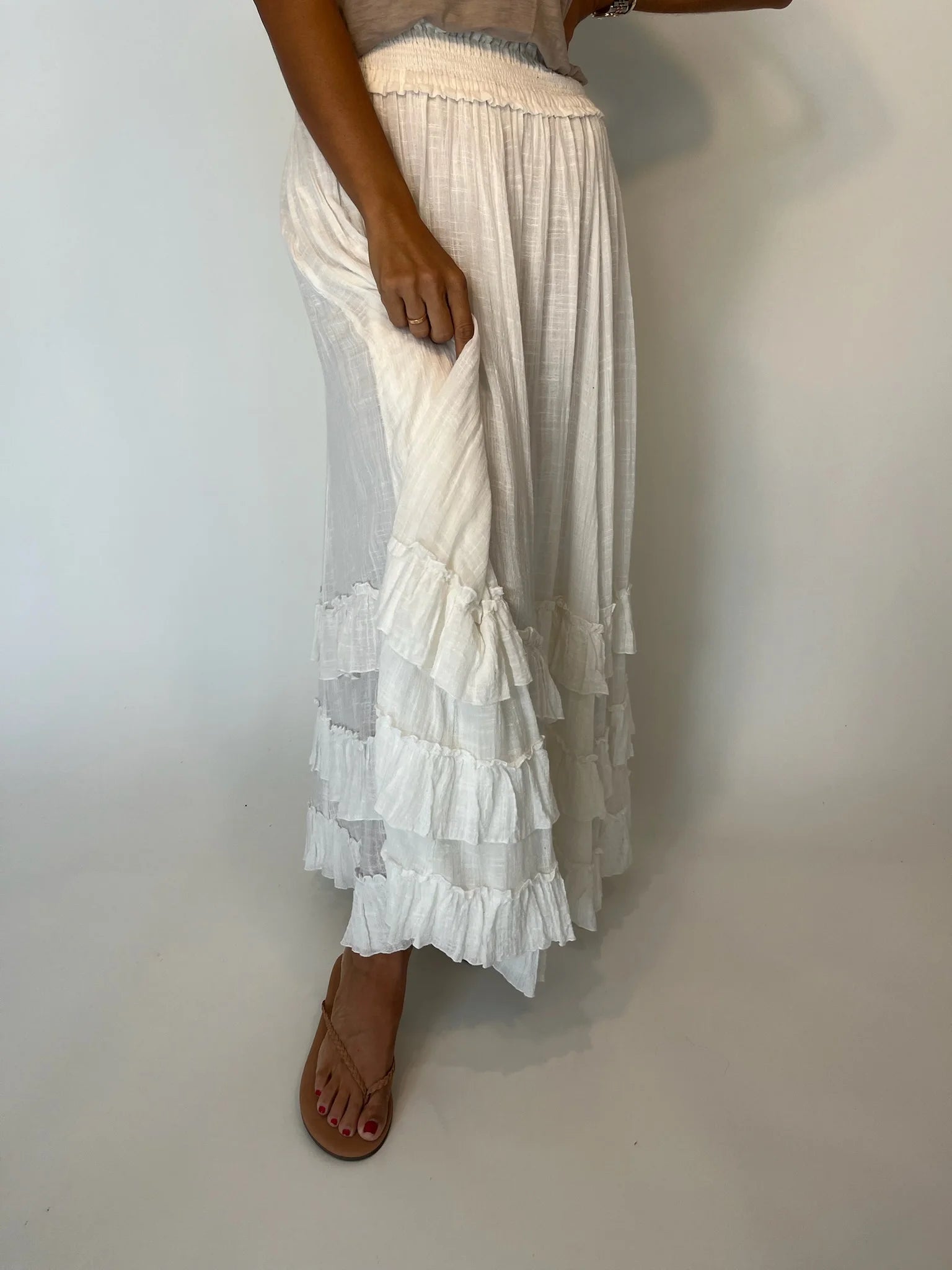 Free People | Brynn Maxi Skirt | White | Vagabond | Apparel | Boutique