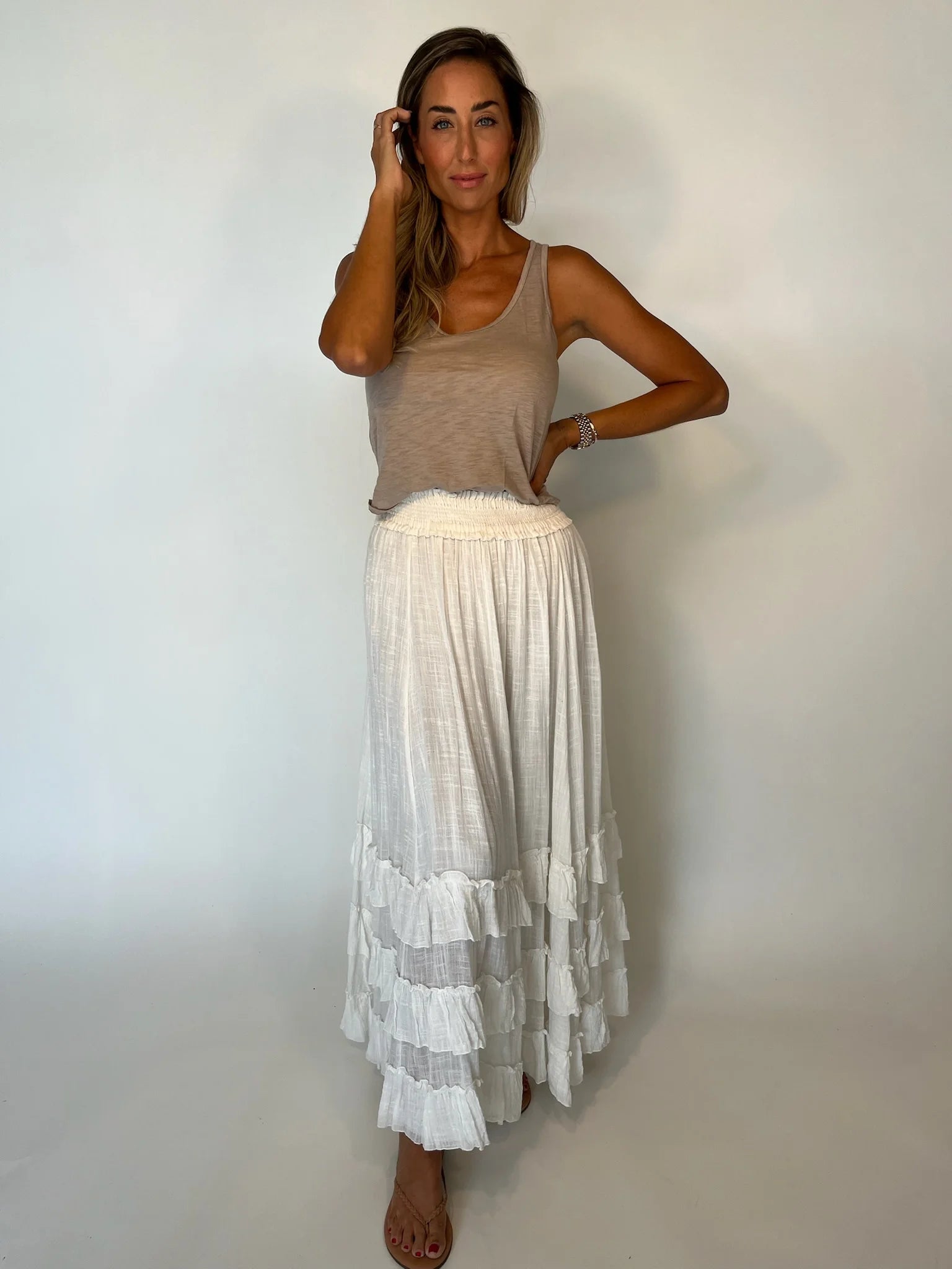 Free People | Brynn Maxi Skirt | White | Vagabond | Apparel | Boutique