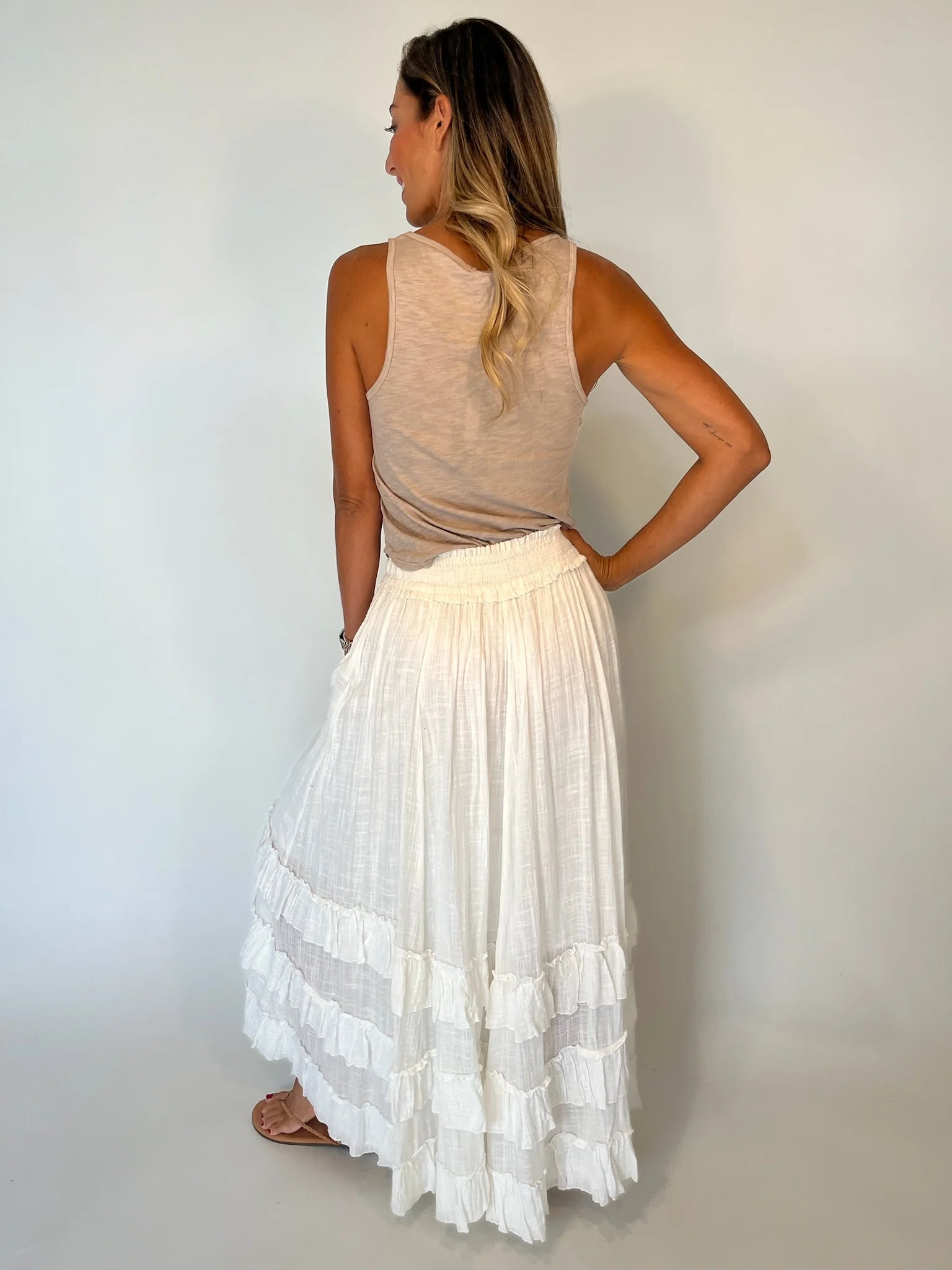 Free People | Brynn Maxi Skirt | White | Vagabond | Apparel | Boutique