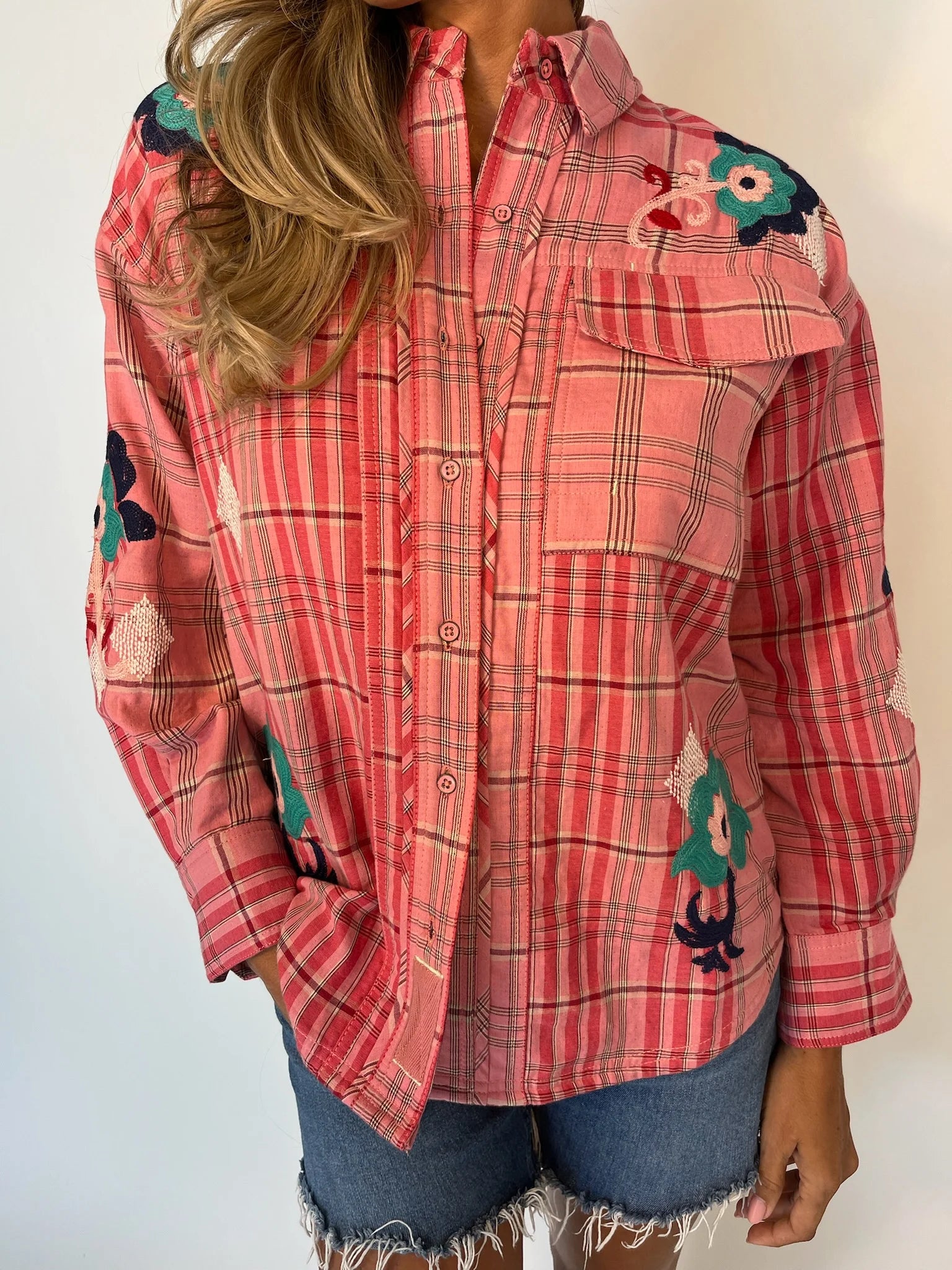 Free People | Embroidered Sashiko Top | Vagabond | Apparel | Boutique