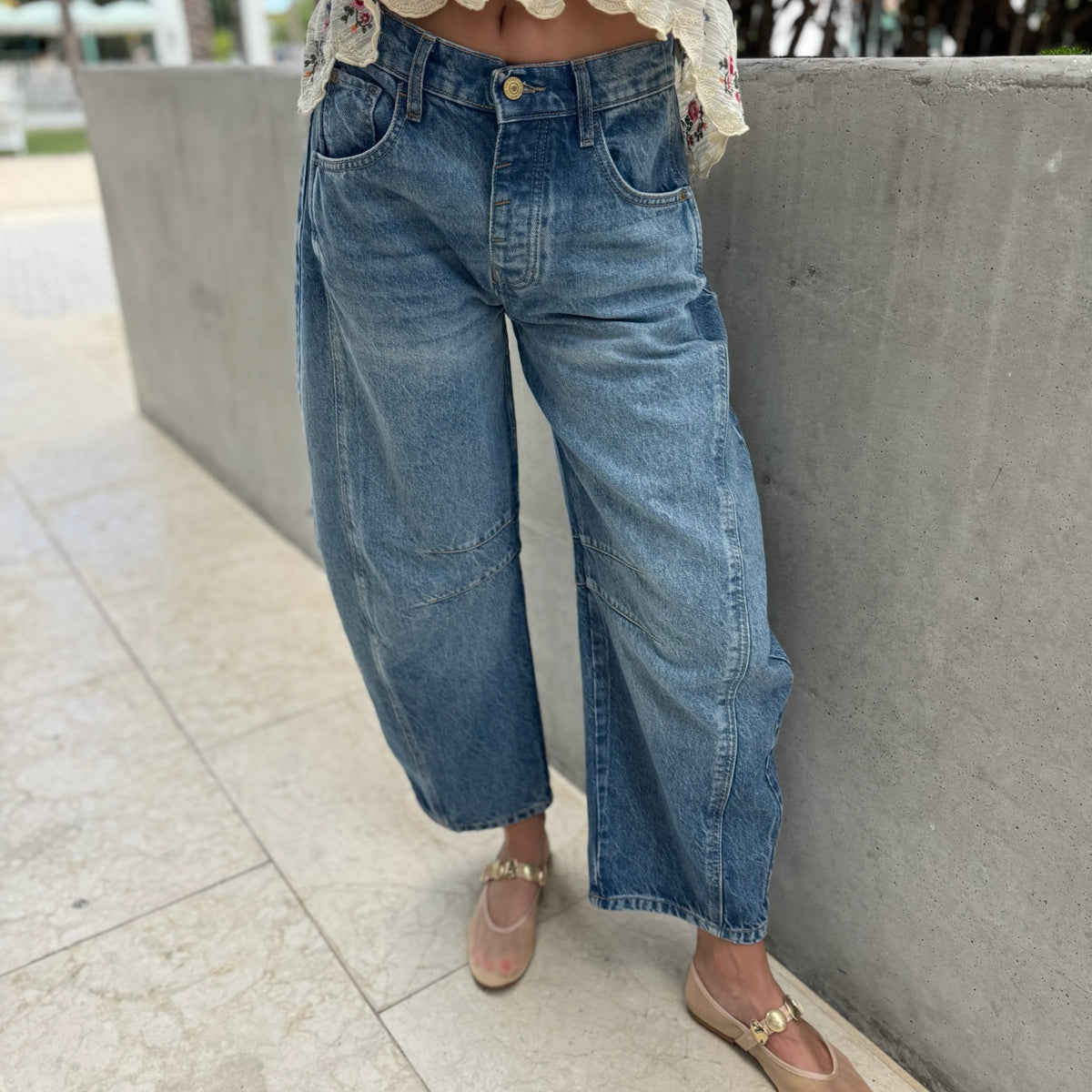 Free People | Good Luck Mid Rise Barrel Jean | Vagabond | Apparel | Boutique