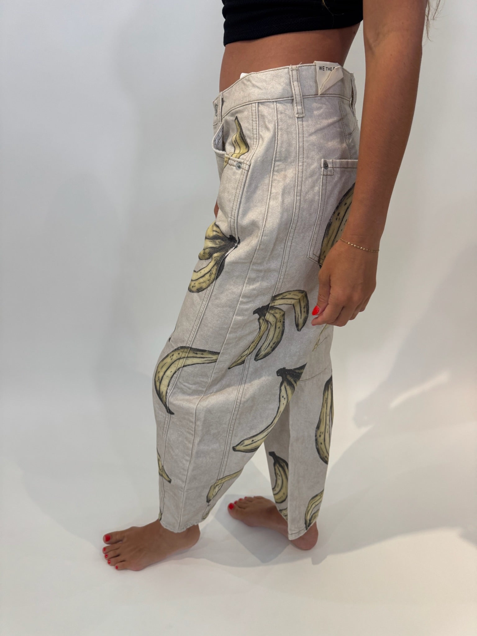 Free People | Good Luck Printed Barrel Jean | Vagabond | Apparel | Boutique
