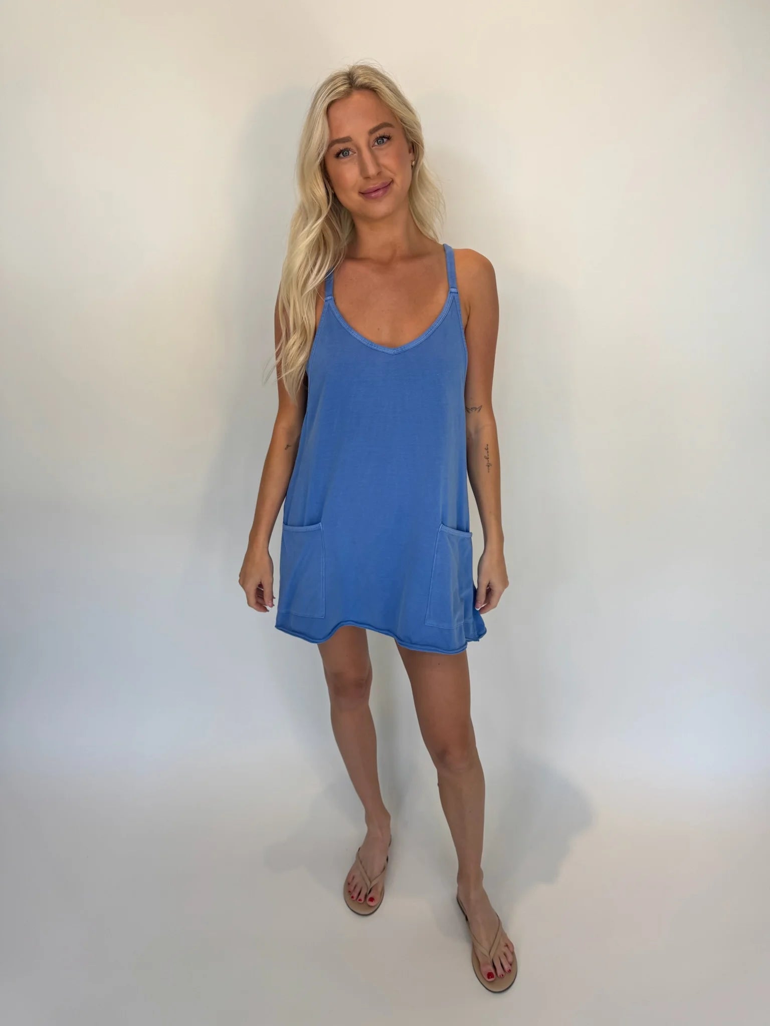Free People | Hot Shot Mini Dress | Blue | Model | Vagabond | Apparel | Boutique