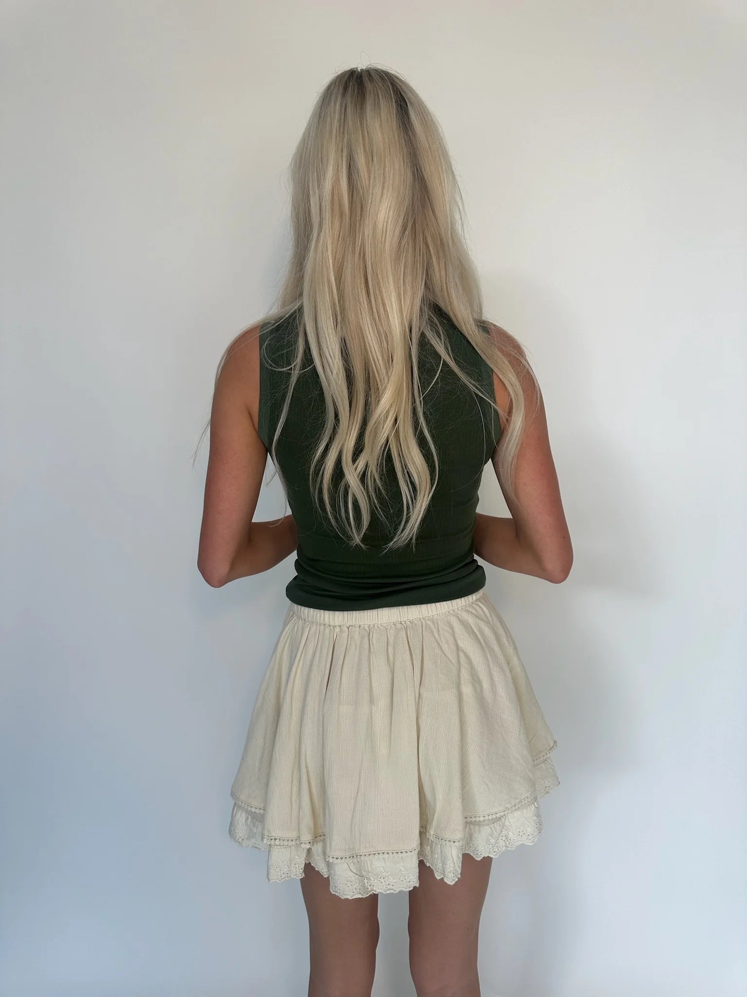 Free People | Lady Tulip | Mini Skirt | Tea | Back | Vagabond | Apparel | Boutique