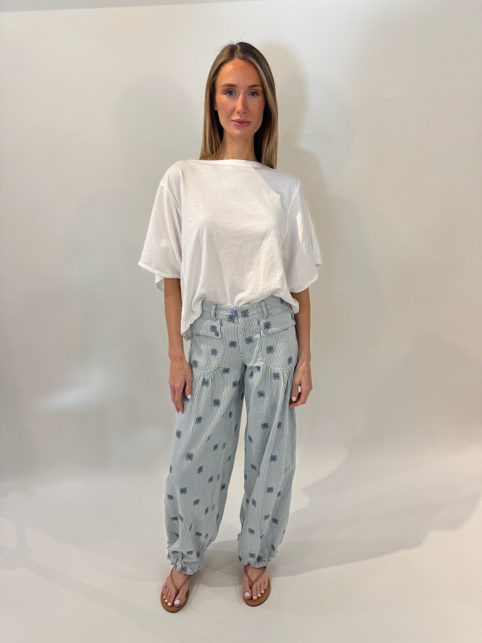 Free People | Lotus Embroidered Railroad Jean | Vagabond | Apparel | Boutique